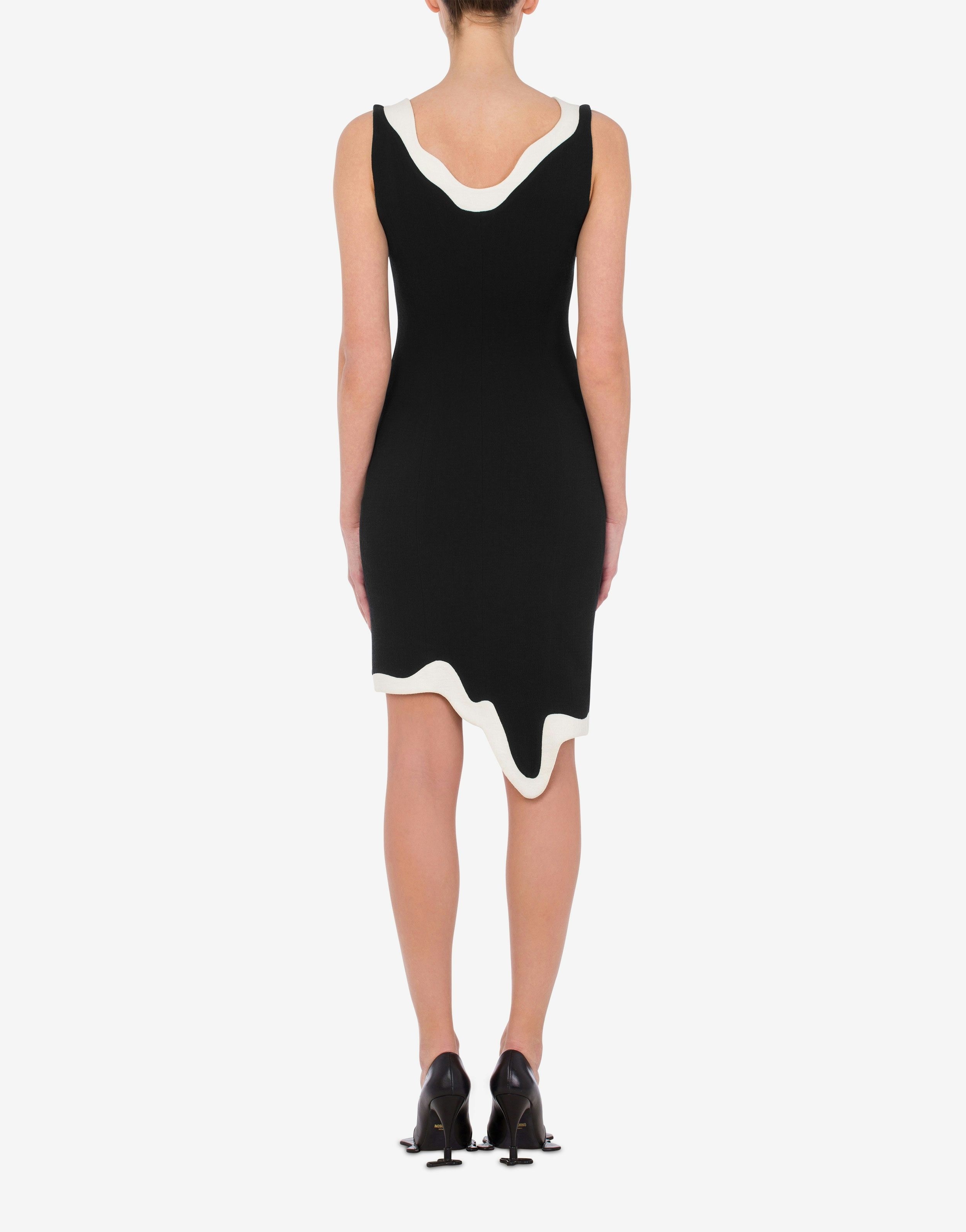 MORPHED EFFECT STRETCH CRÊPE DRESS - 3