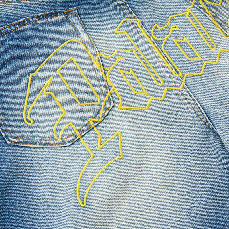LE SCRIPT P90 BAGGY JEAN DISTRESS BLUE WASH 3