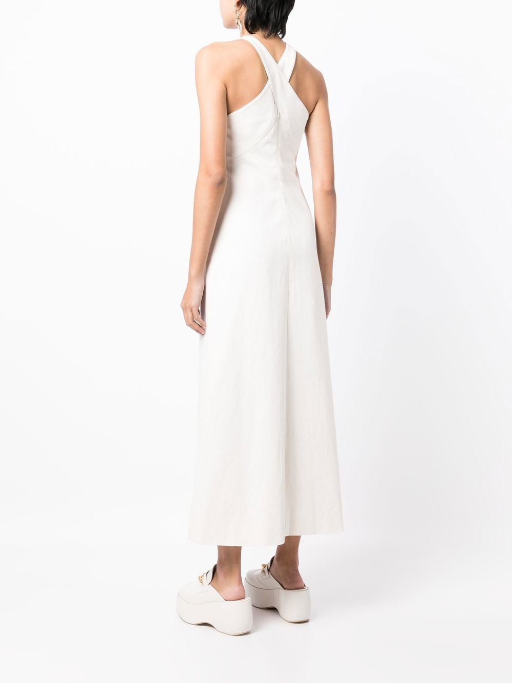 halterneck-detail maxi dress - 4
