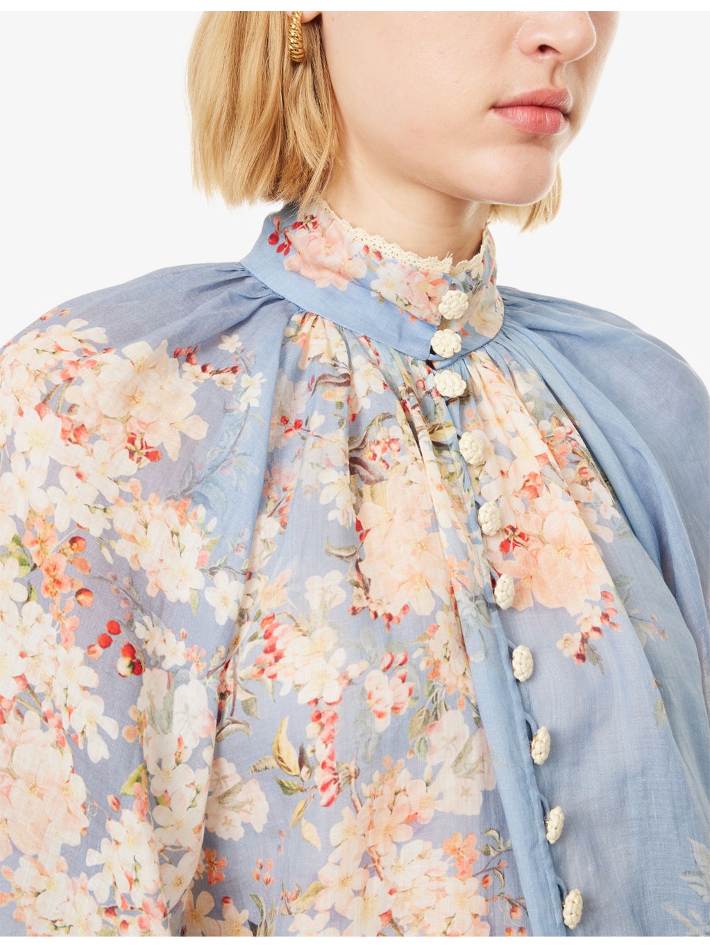 Cascadian Billow Floral Woven Blouse - 5