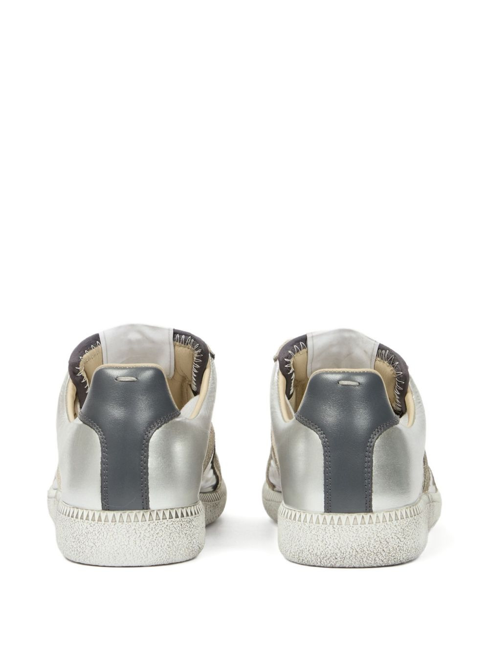 leather low-top sneakers - 3