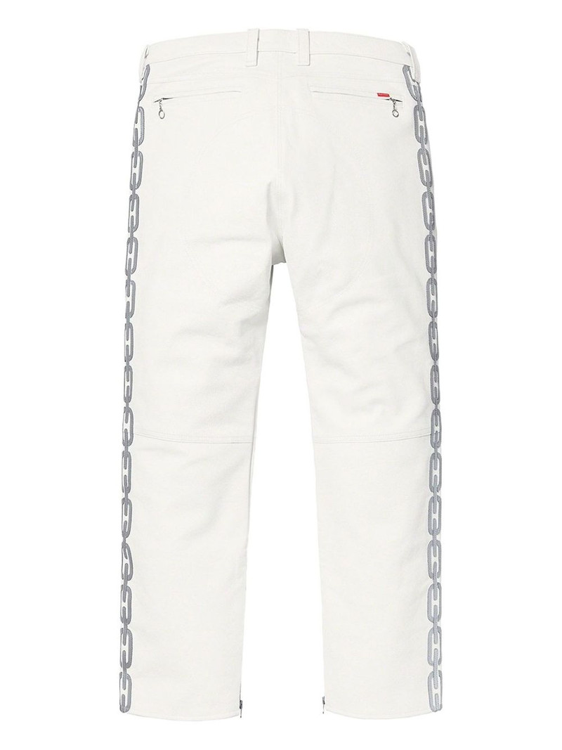 Supreme flame skull chain trousers outlook
