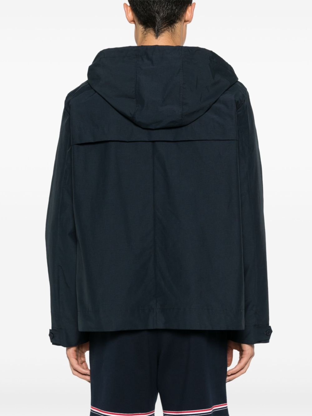 zip-up ripstop hooded jacket - 4