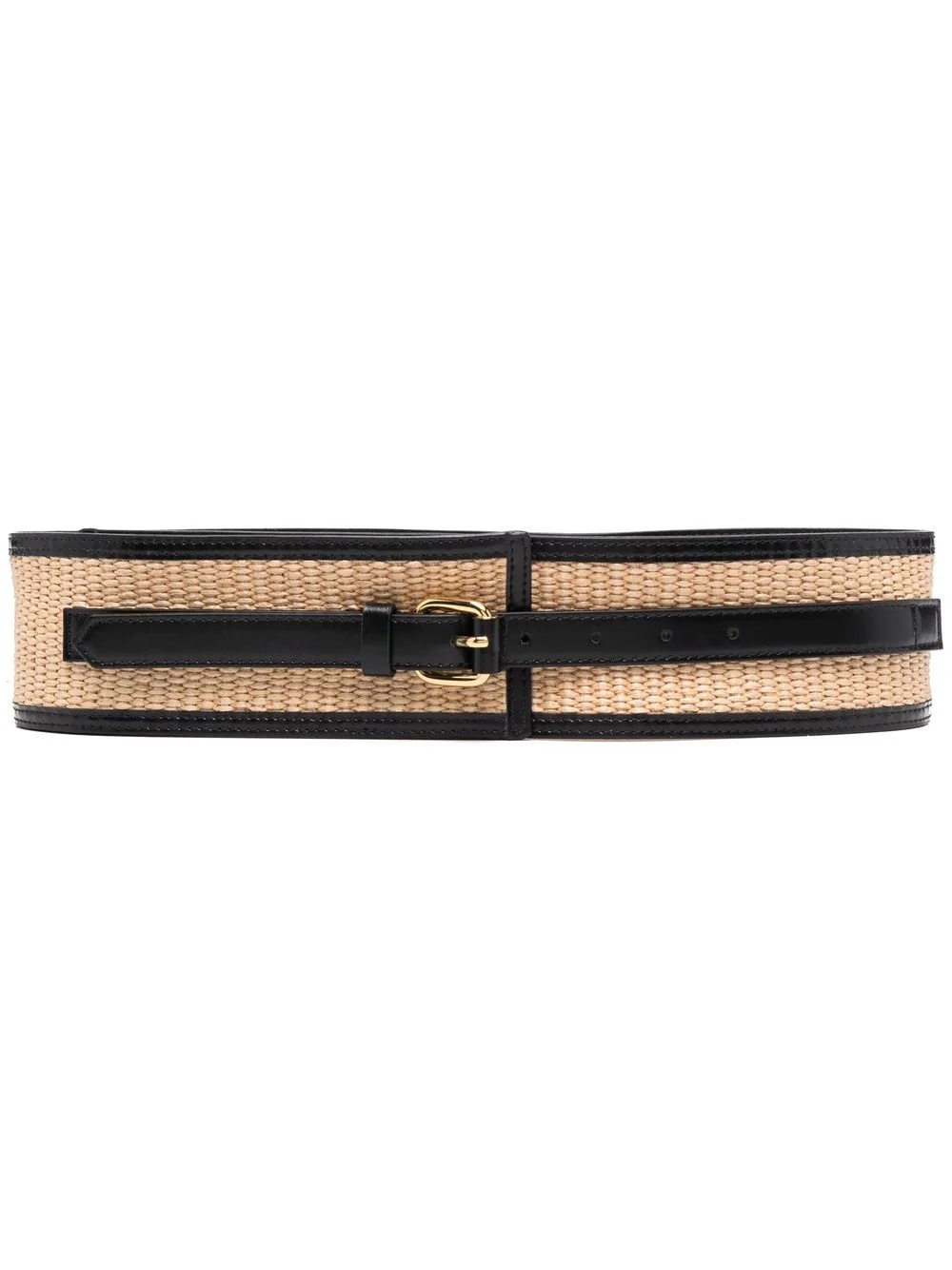 two-tone raffia belt - 1