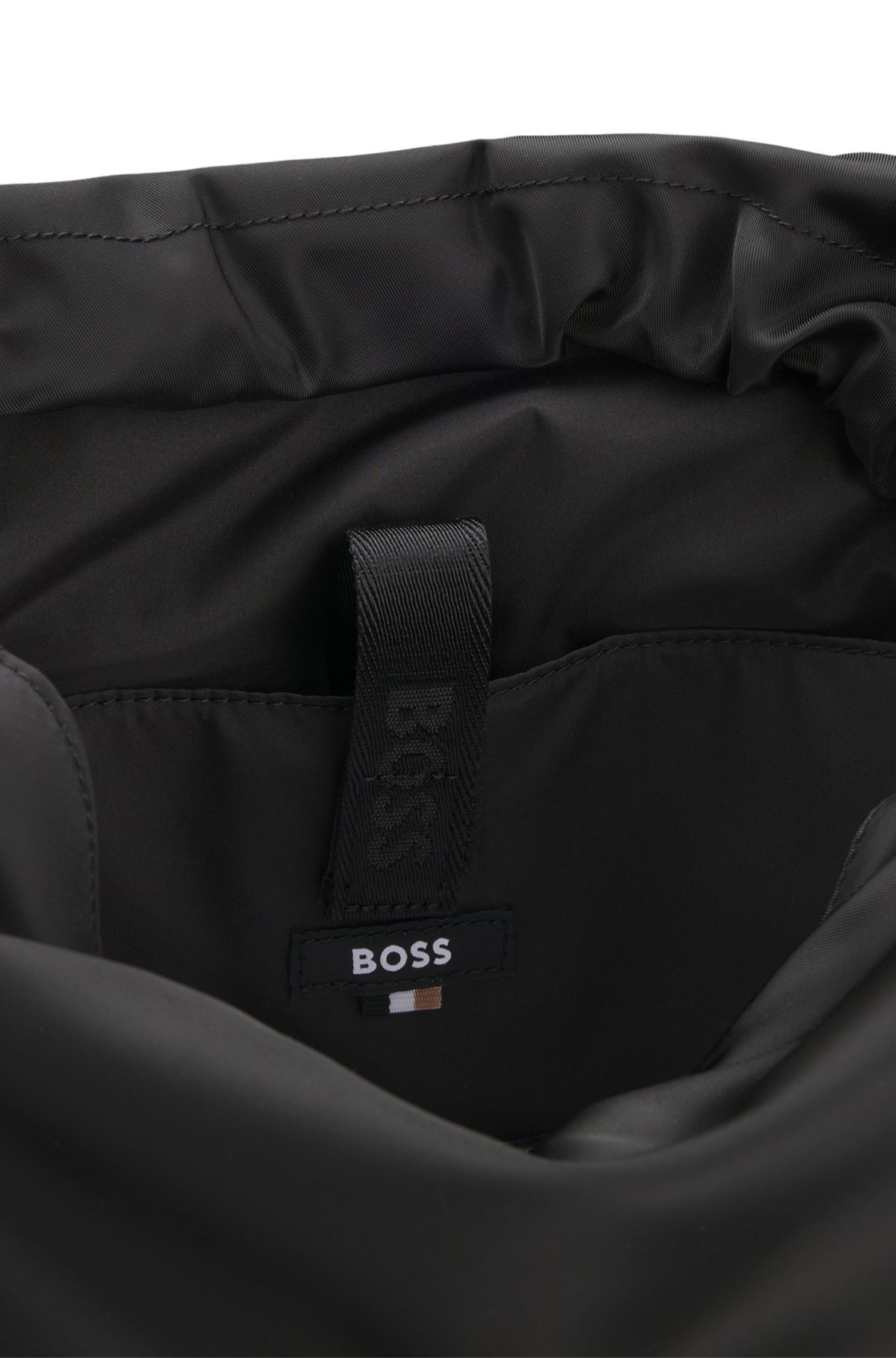 TWILL BACKPACK WITH DOUBLE B MONOGRAM - 4