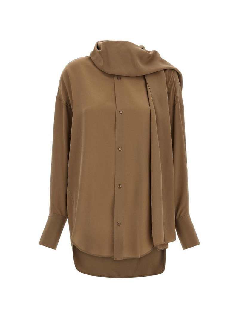 DARKPARK Georgia detachable-scarf shirt outlook