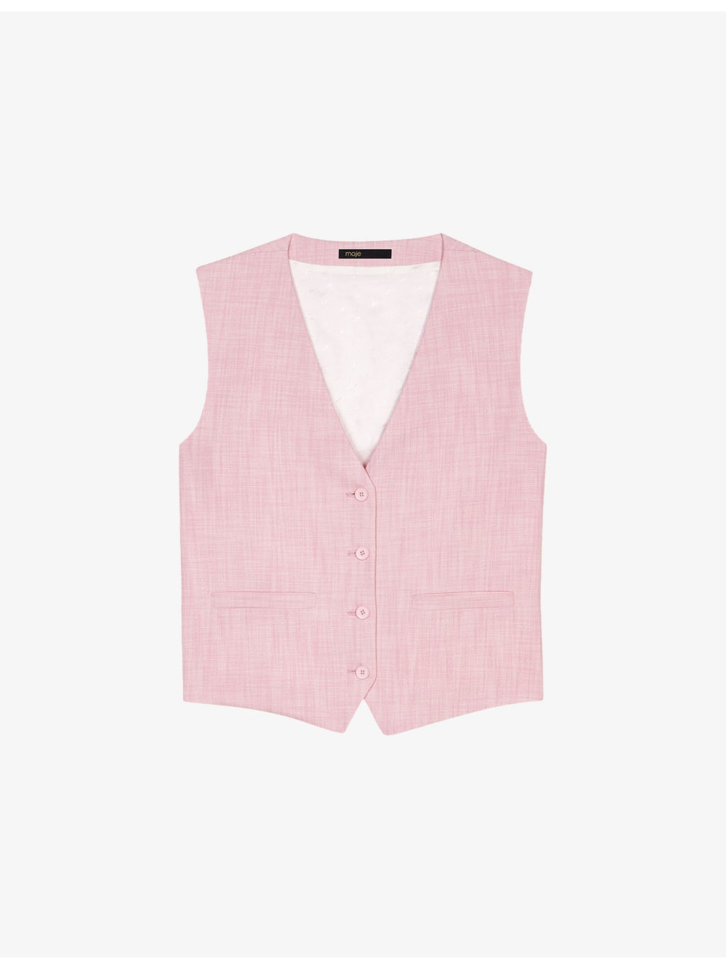 V-Neck Woven Waistcoat - 1
