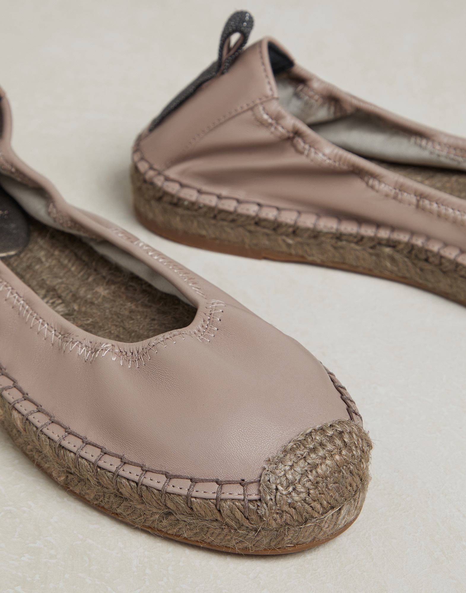 Nappa leather espadrilles with monili - 4