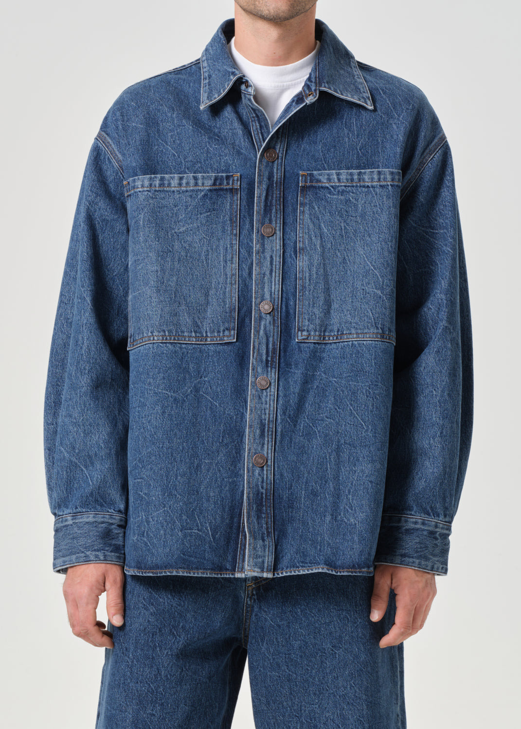 ATTICUS SHIRT IN CREASED INDIGO - 2