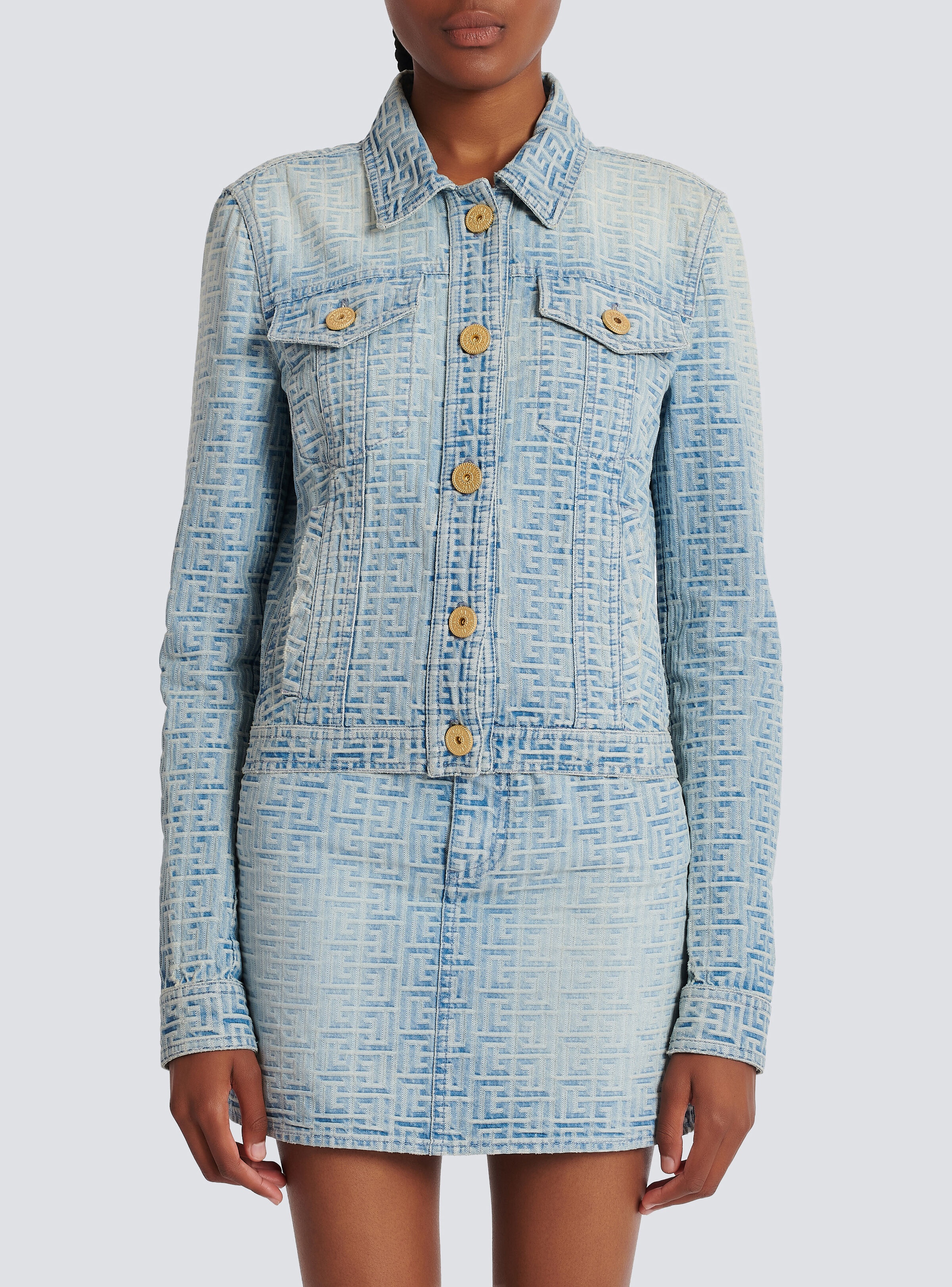 Monogrammed denim jacket - 5