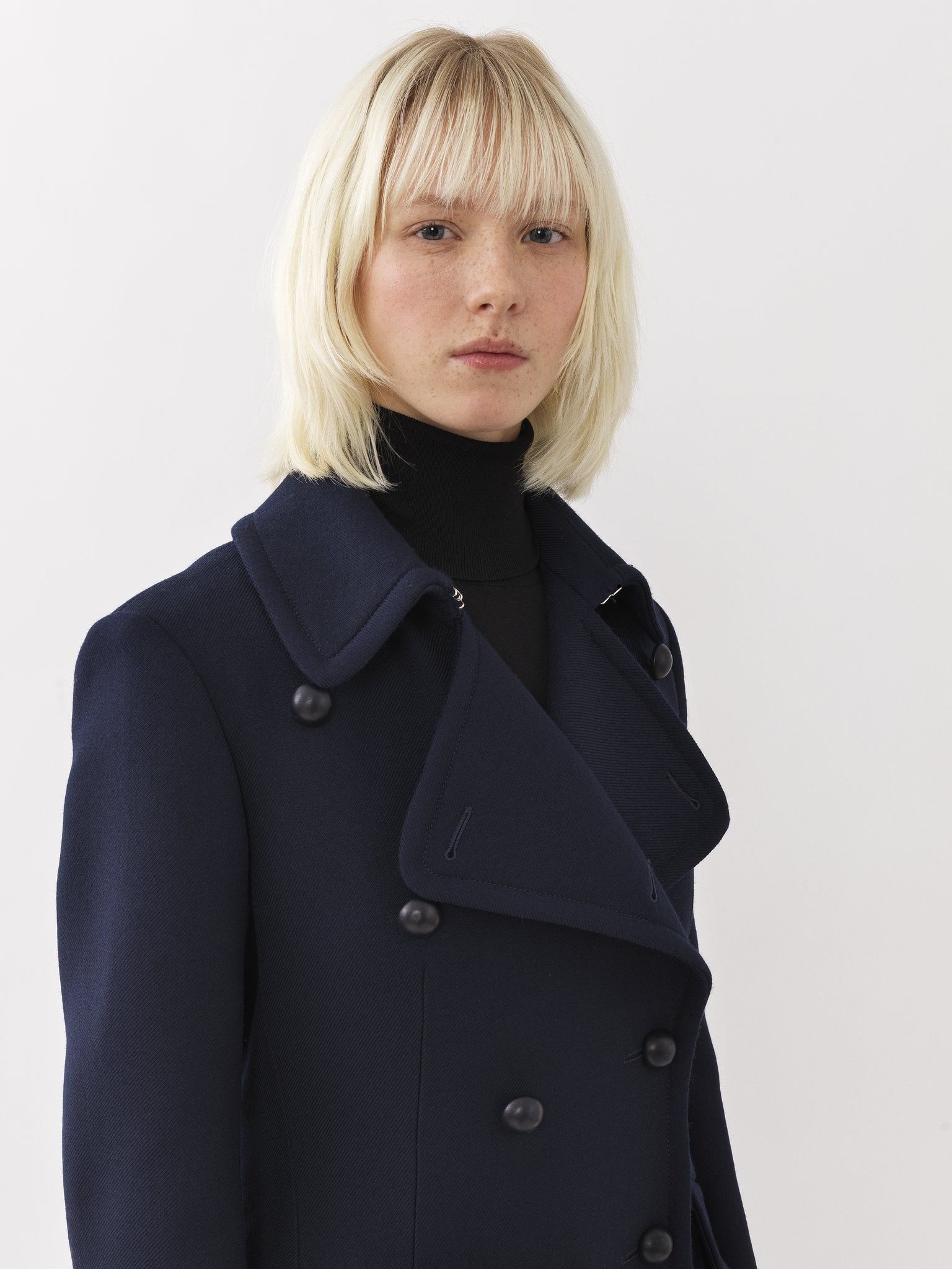 LONG DOUBLE-BREASTED COAT - 5