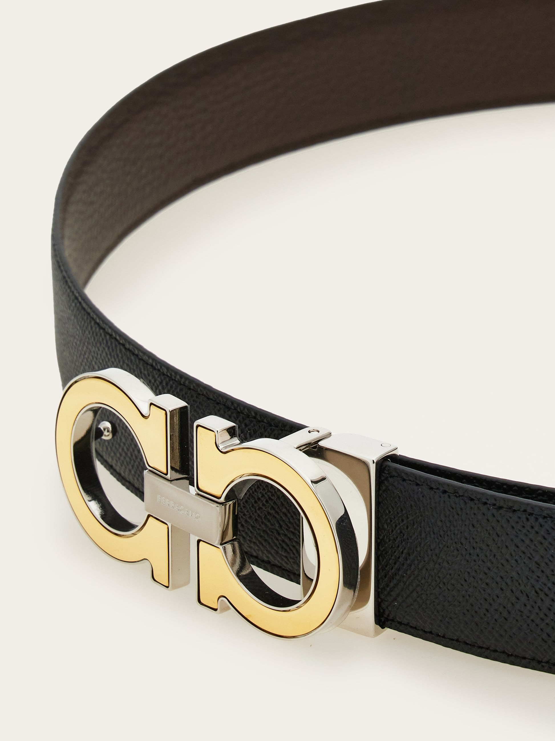 Reversible and adjustable Gancini belt with Switch buckle - 7