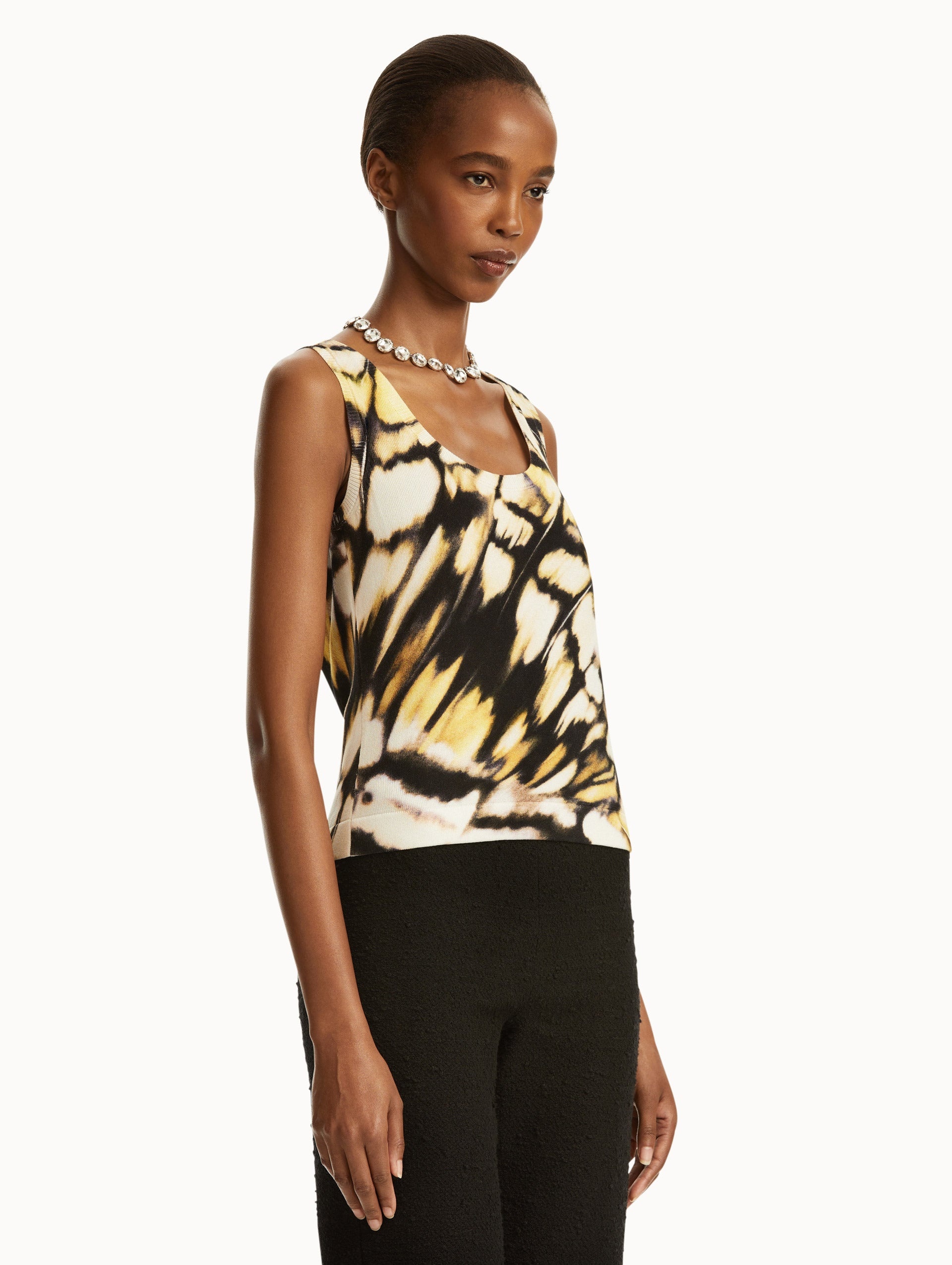 ABSTRACT BUTTERFLY PRINTED TANK - 5