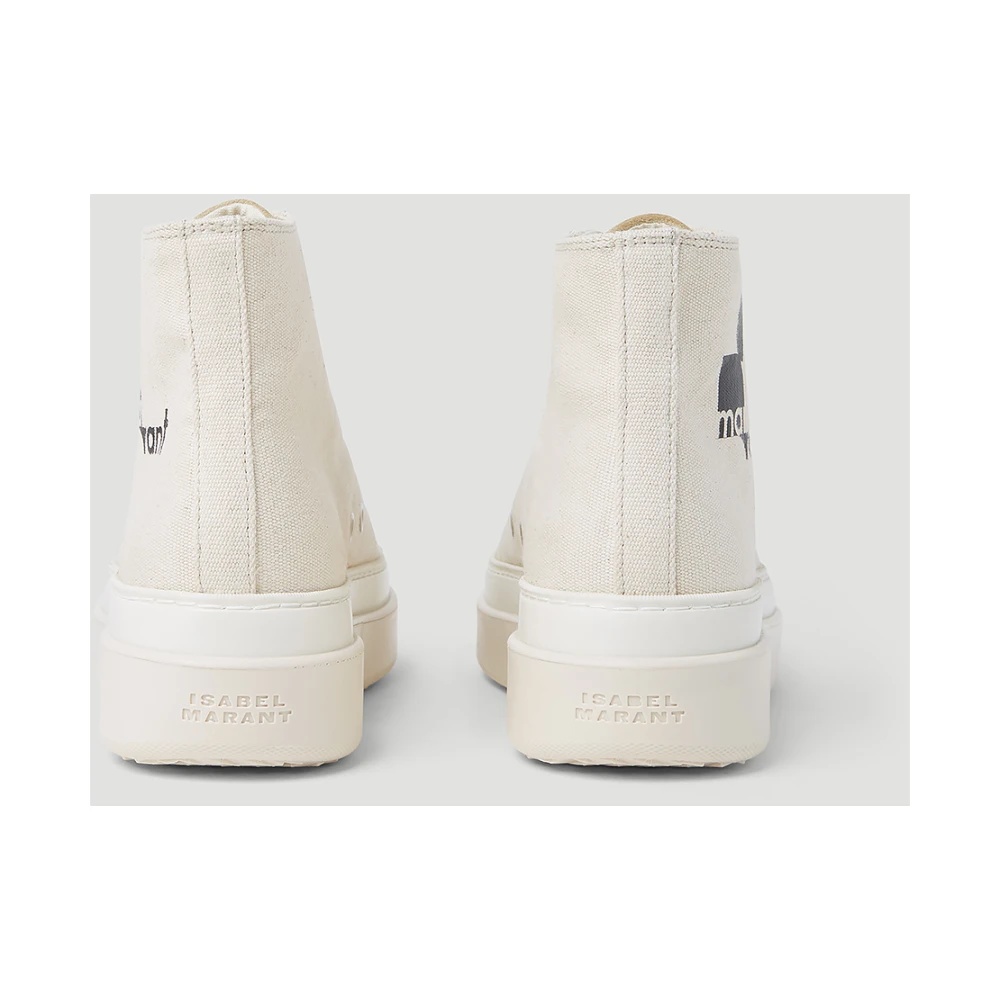 Isabel Marant COTTON HIGH TOP SNEAKERS WITH LOGO PRINT
