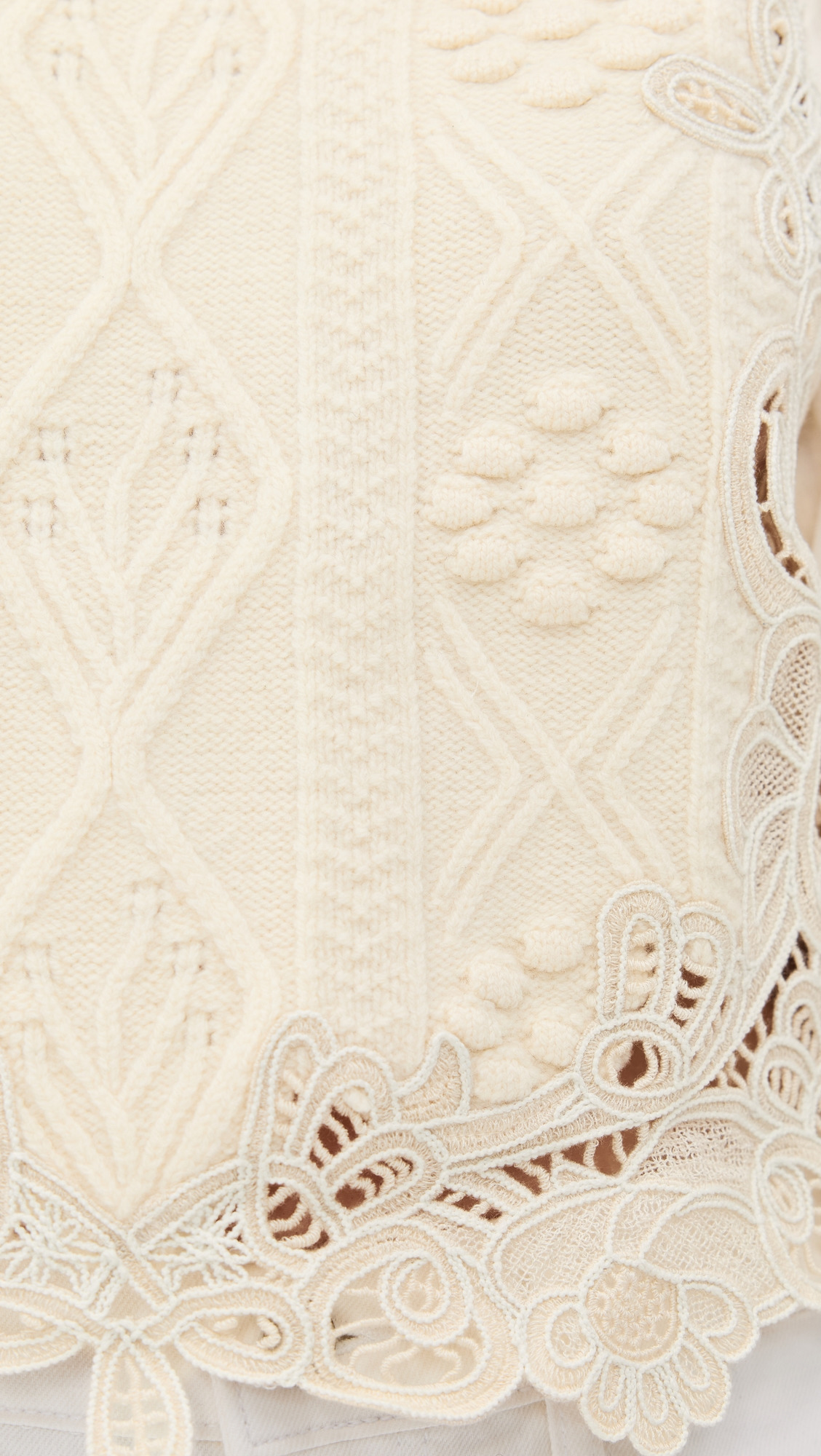 Vania Lace Combo Sleeve Sweater - 5