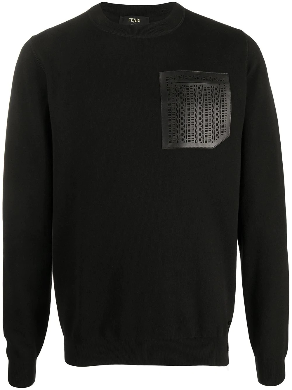 laser cut panel sweatshirt - 1