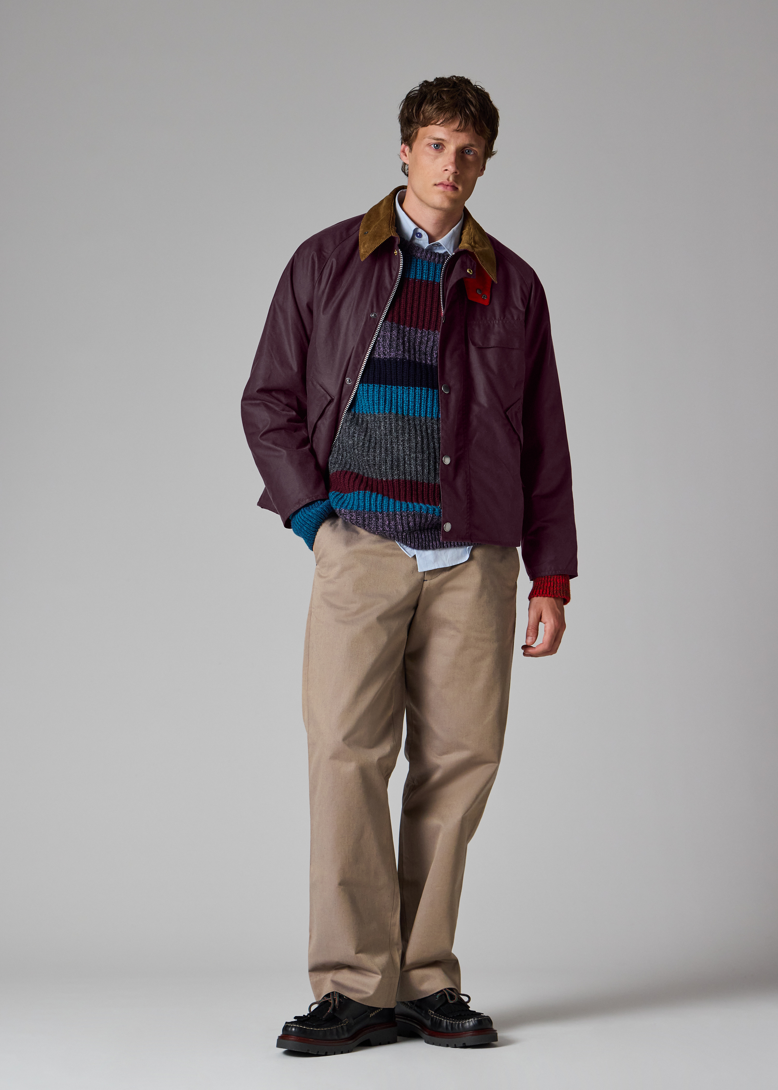 Paul Smith loves Barbour - Grape Transport Wax Jacket - 10