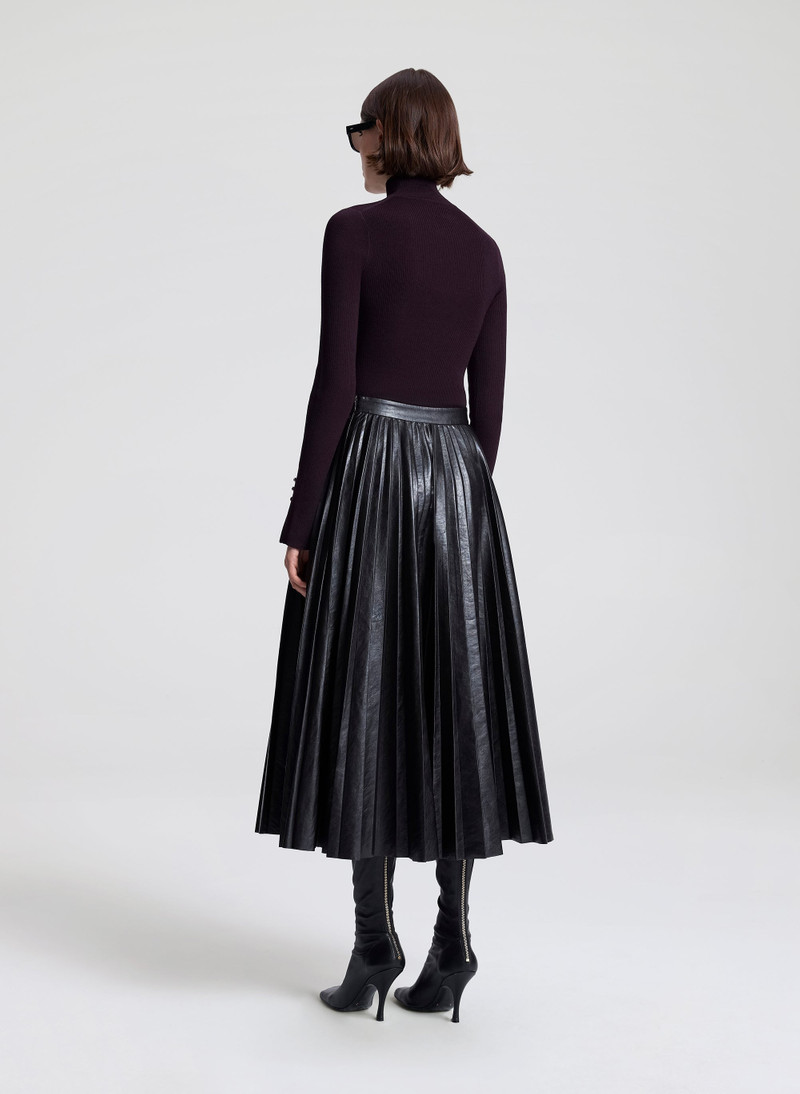Etta Vegan Leather Midi Skirt 6