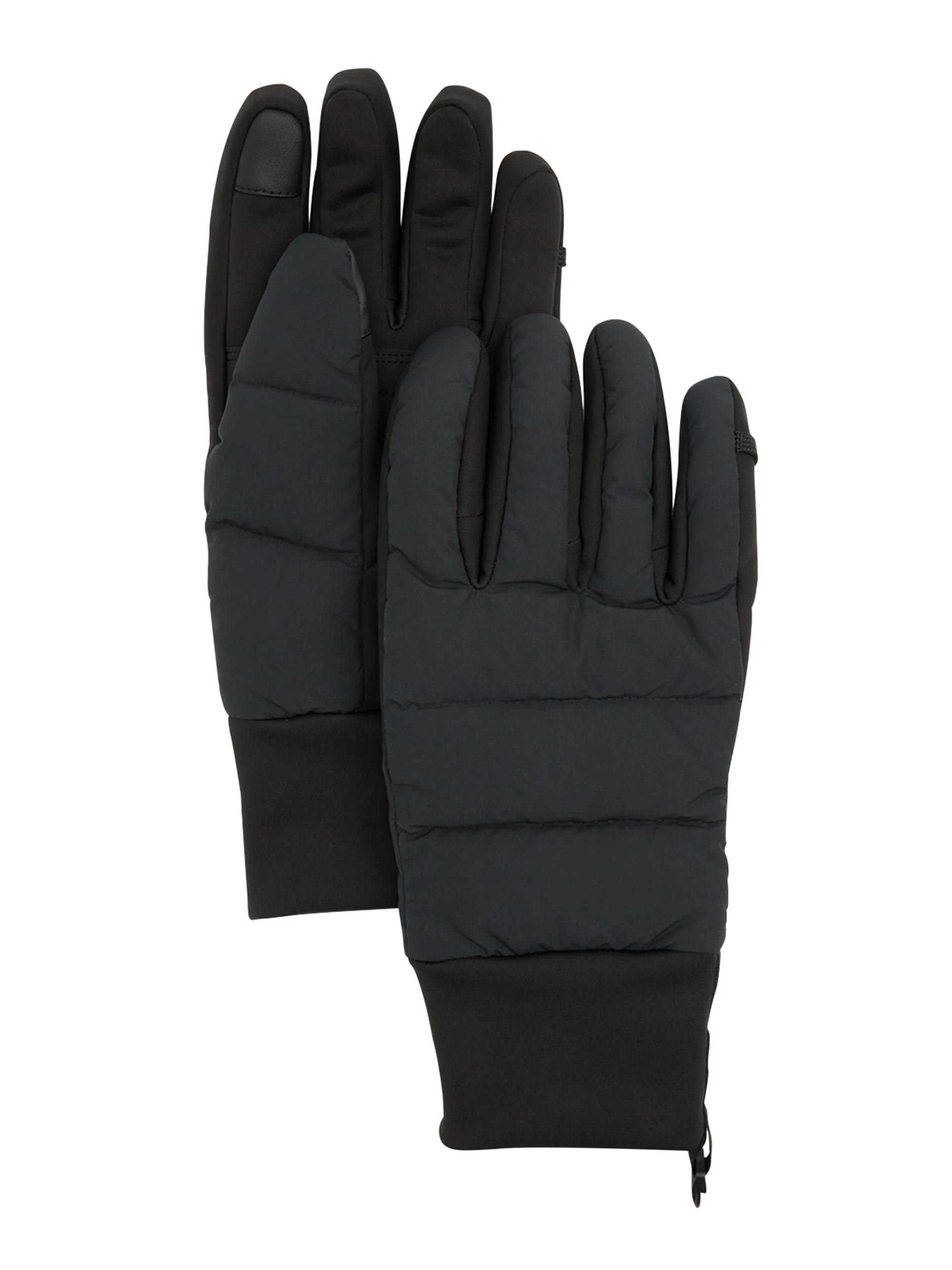 Men's Tech-Touch Puffer Gloves - Black - 1