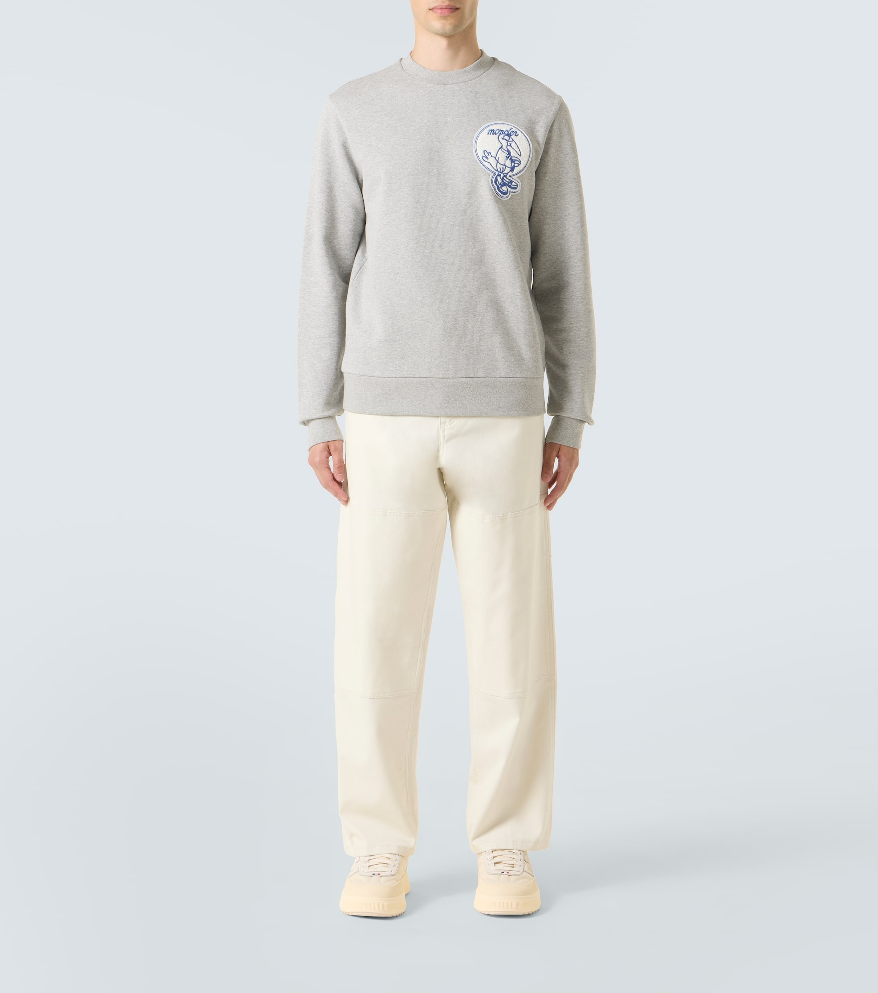 Patch-appliqué cotton fleece sweatshirt - 2