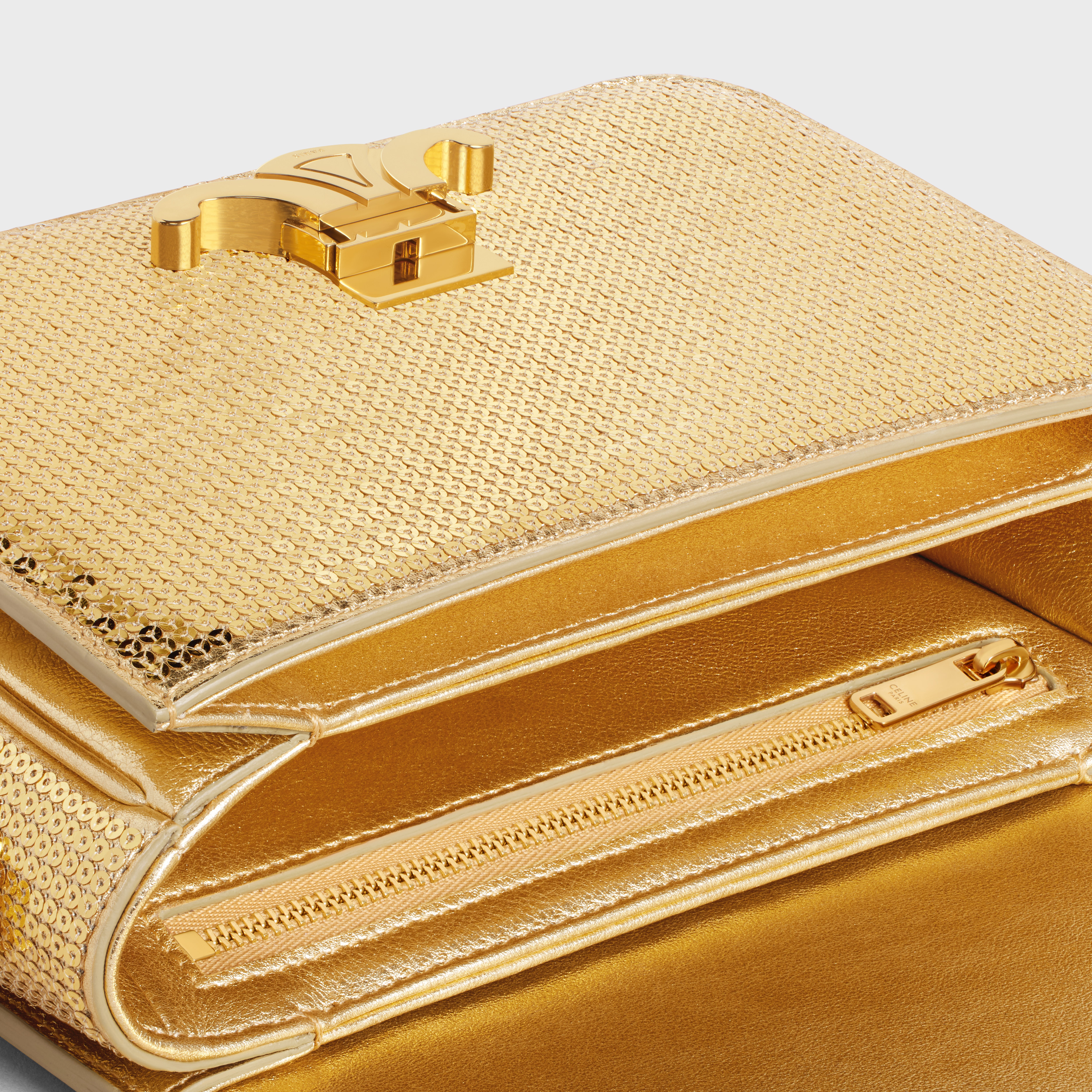 Teen Triomphe Bag in SEQUINS AND CALFSKIN - 4