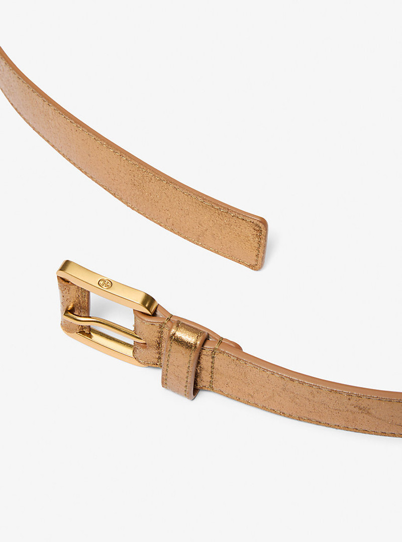 Jodi Crackled Metallic Leather Trouser Belt 2