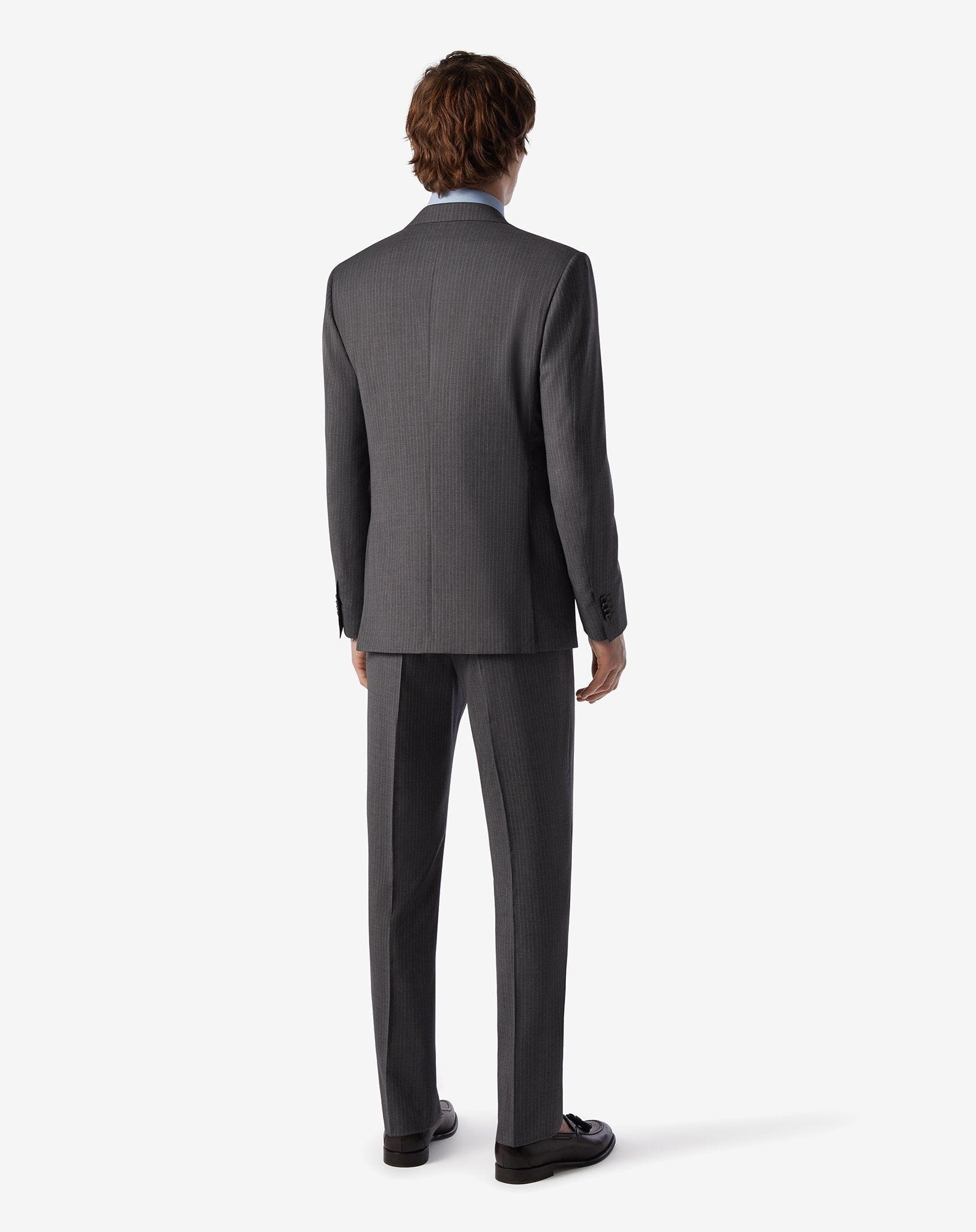 Charcoal grey 130's super light wool suit - 4