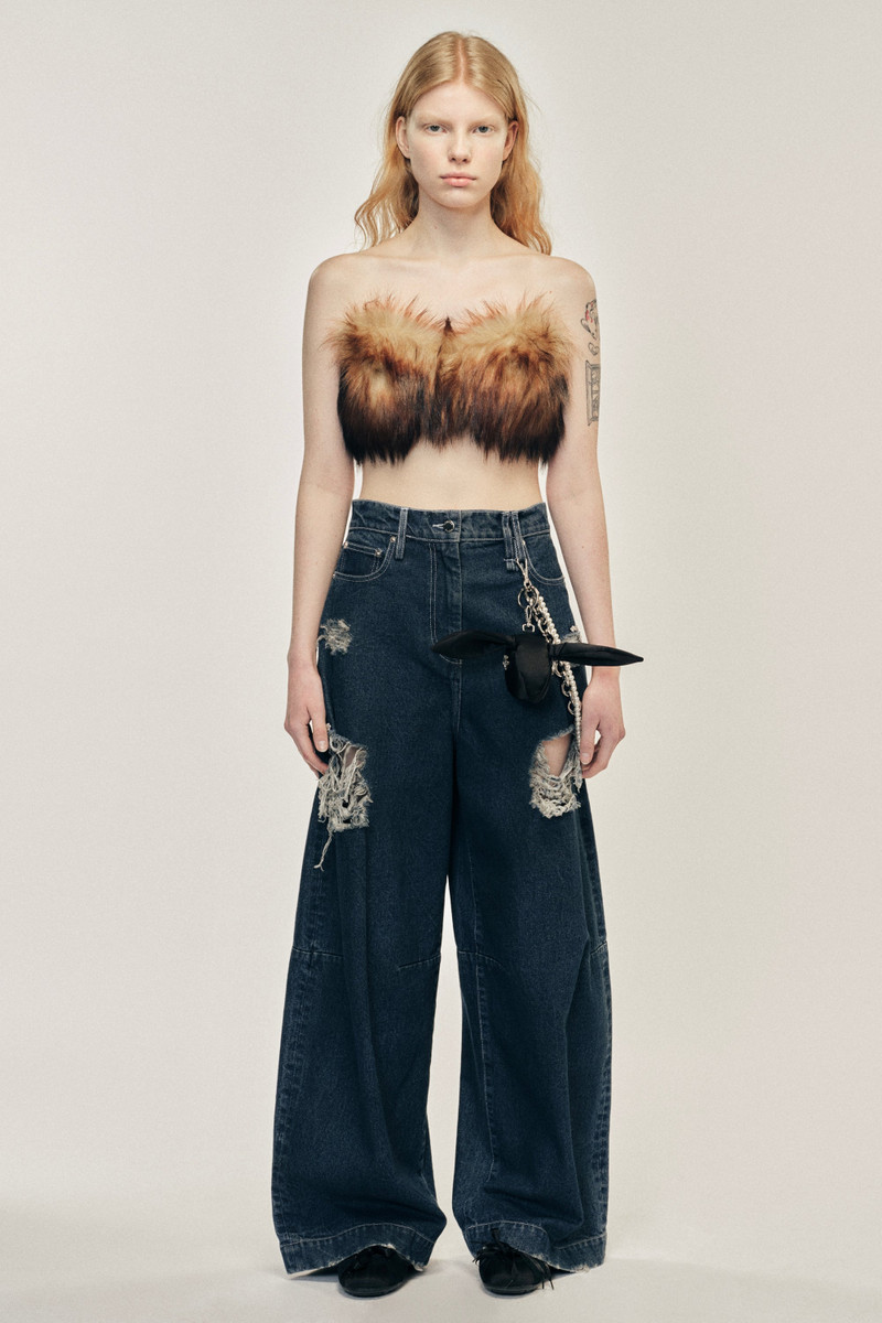 Embellished Wide Leg Puddle Jeans 1