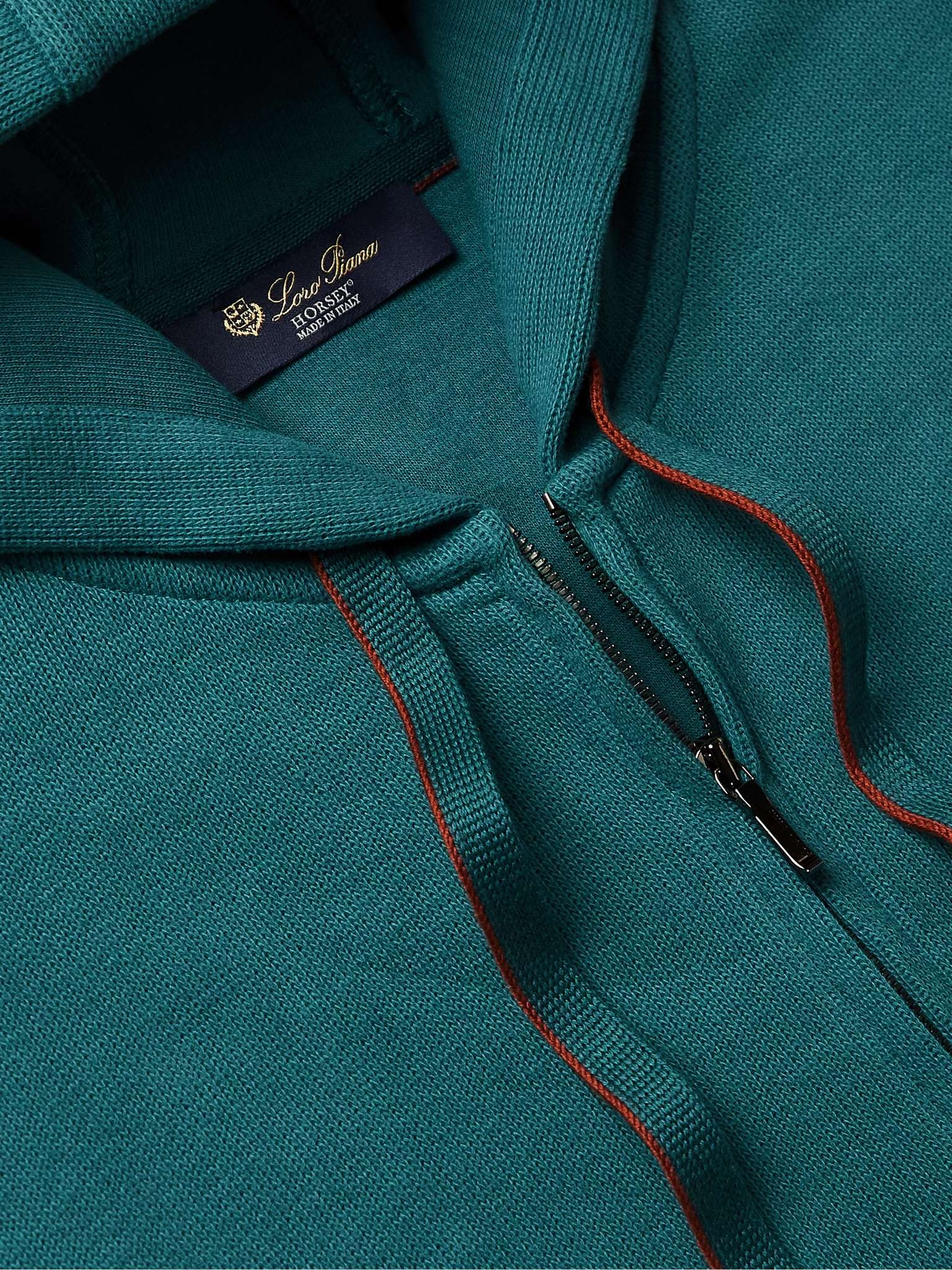 Logo-Embroidered Cotton-Jersey Zip-Up Hoodie - 5