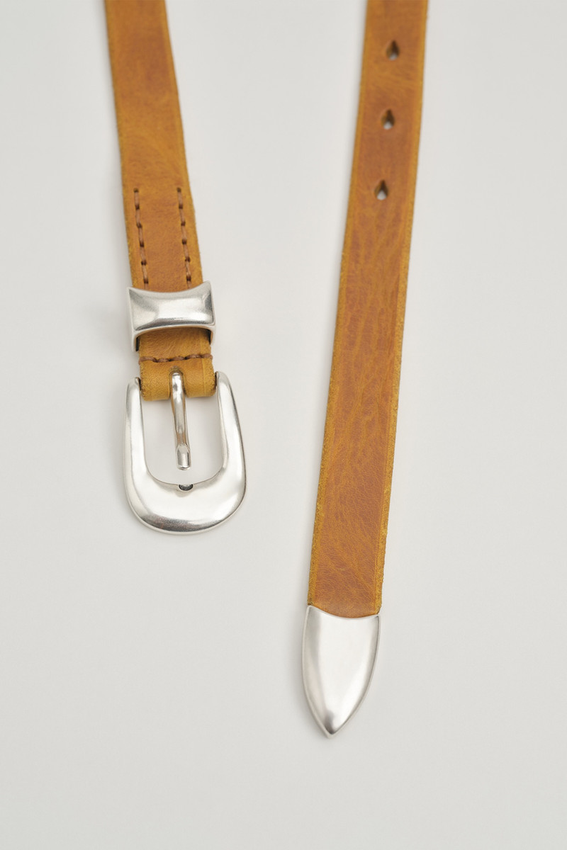 Our Legacy 2 cm Belt Saffron Leather outlook