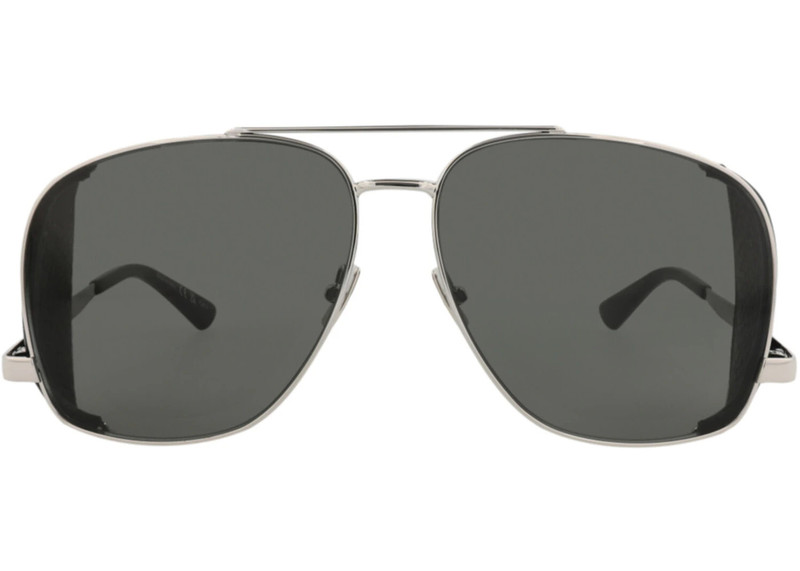 Saint Laurent Aviator-Frame Metal Sunglasses Silver Silver Grey (SL653LEONL-30015641-001) 1