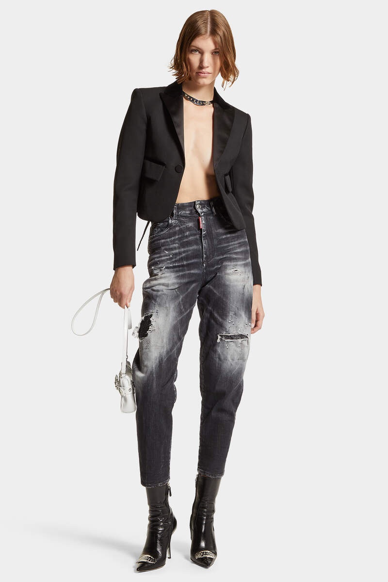 BLACK JET SET WASH 80'S JEANS - 3