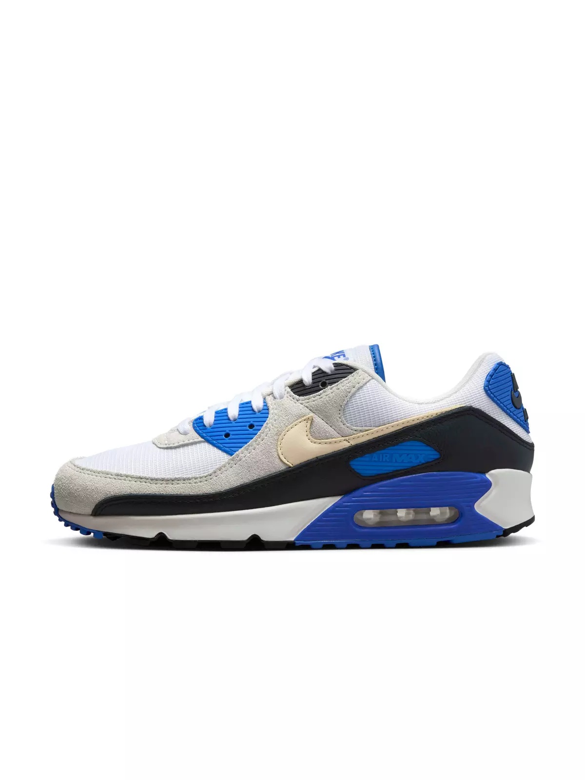 Air Max 90 Premium "White/Racer Blue/Black/Khaki" Men's Shoe - 2