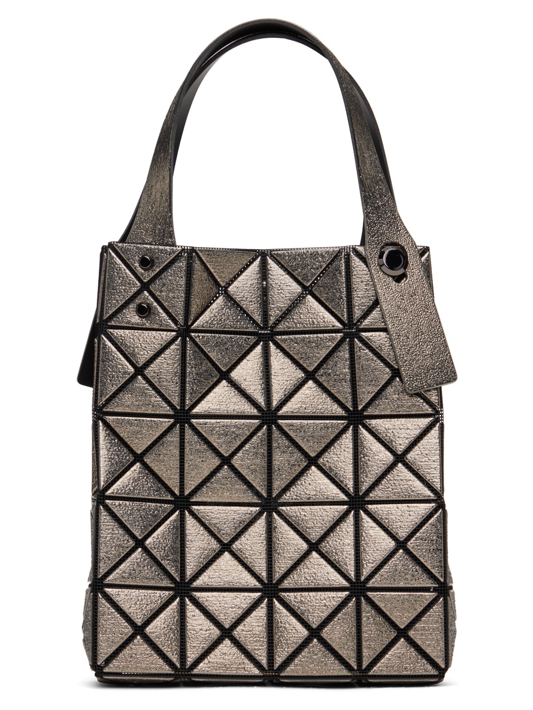 BAO BAO ISSEY MIYAKE Gunmetal Platinum Coffret Mini Tote | REVERSIBLE