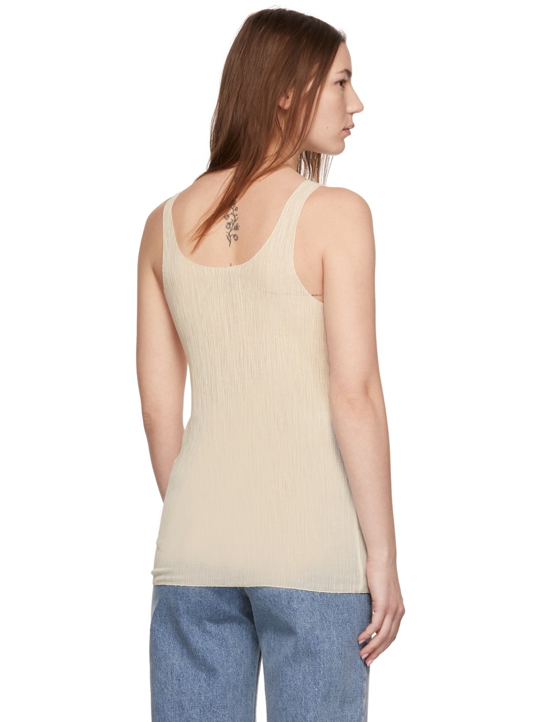 Off-White Crépon Tank Top - 3