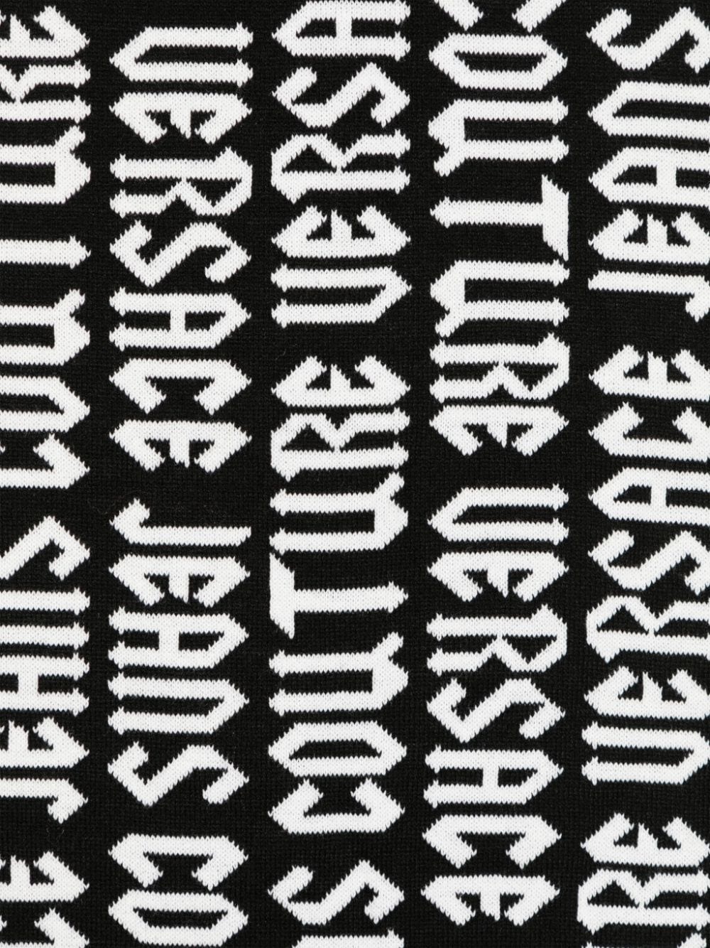 intarsia-logo scarf - 2