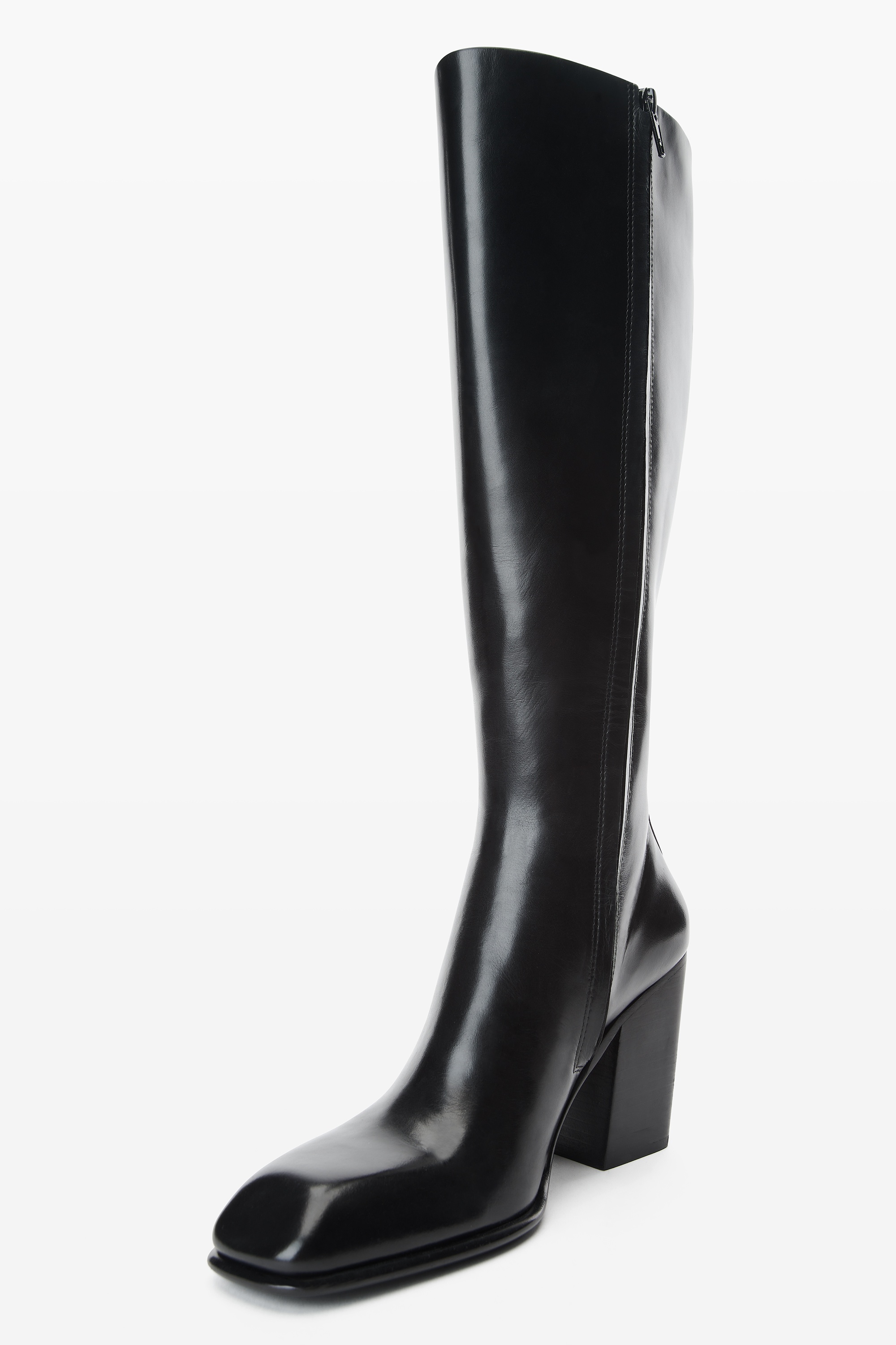 throttle 95mm knee-high boot in leather - 2