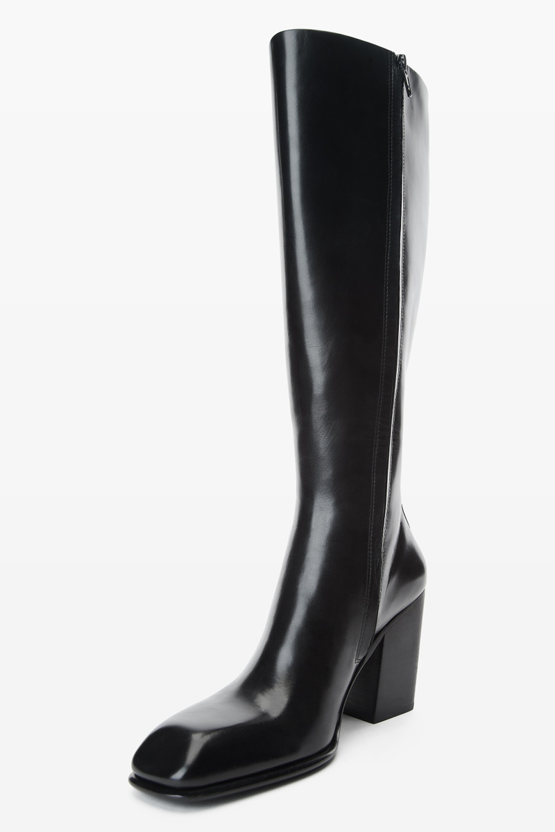 Alexander Wang throttle 95mm knee-high boot in leather outlook