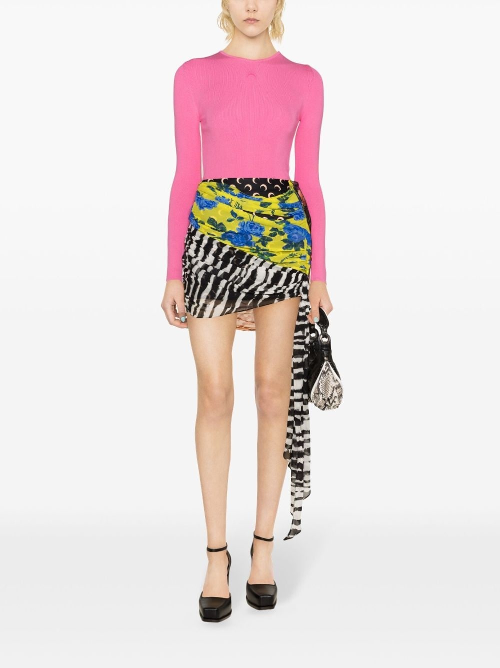 logo-embroidered ribbed-knit top - 2