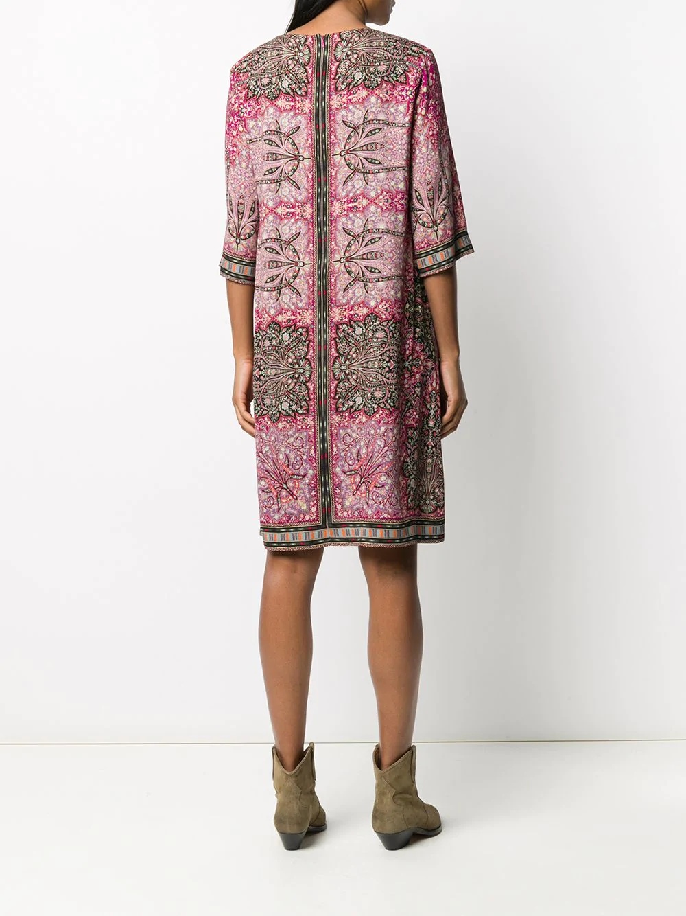 paisley print dress - 4