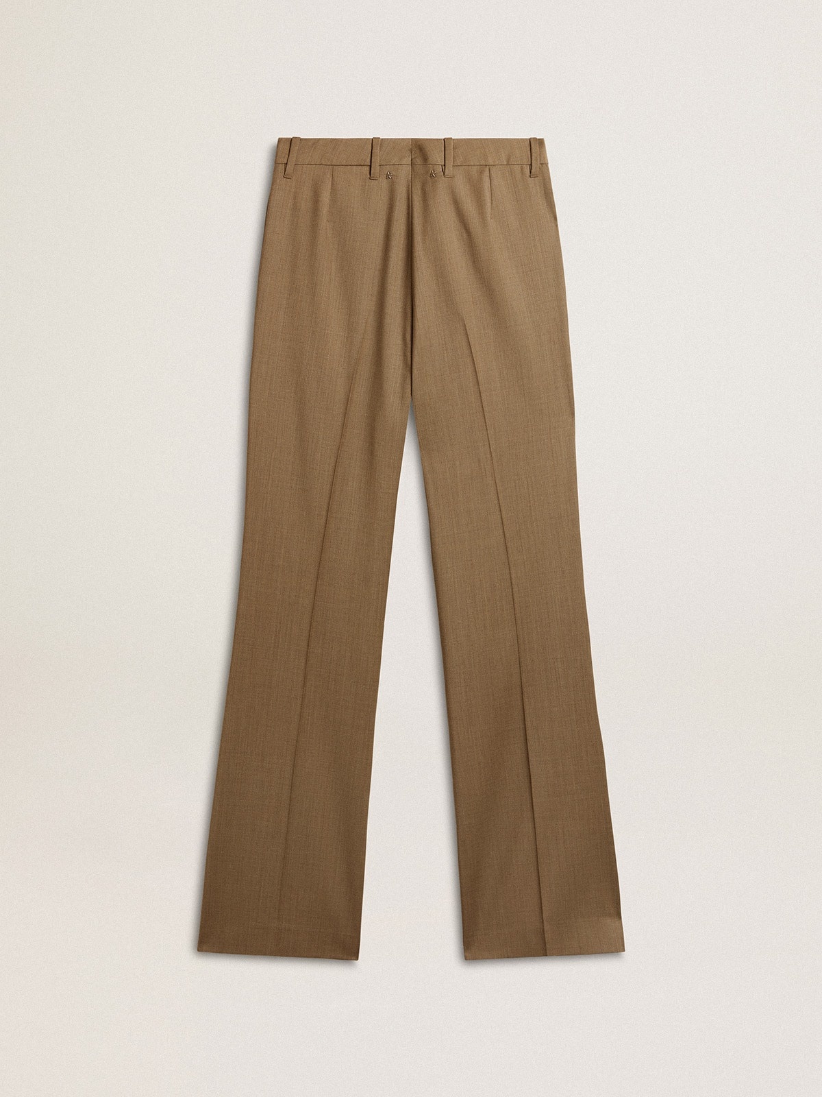 Women's pants in dove-gray tailored wool fabric - 5