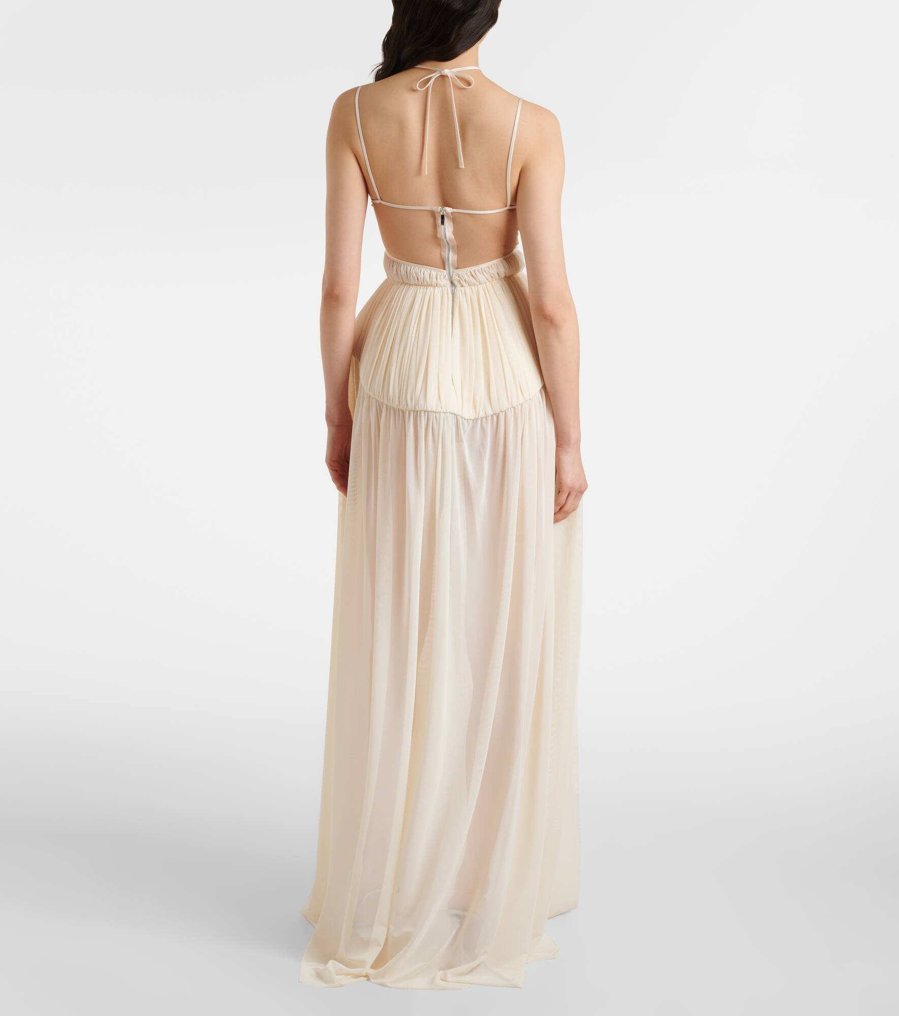 Cutout pleated gown - 3