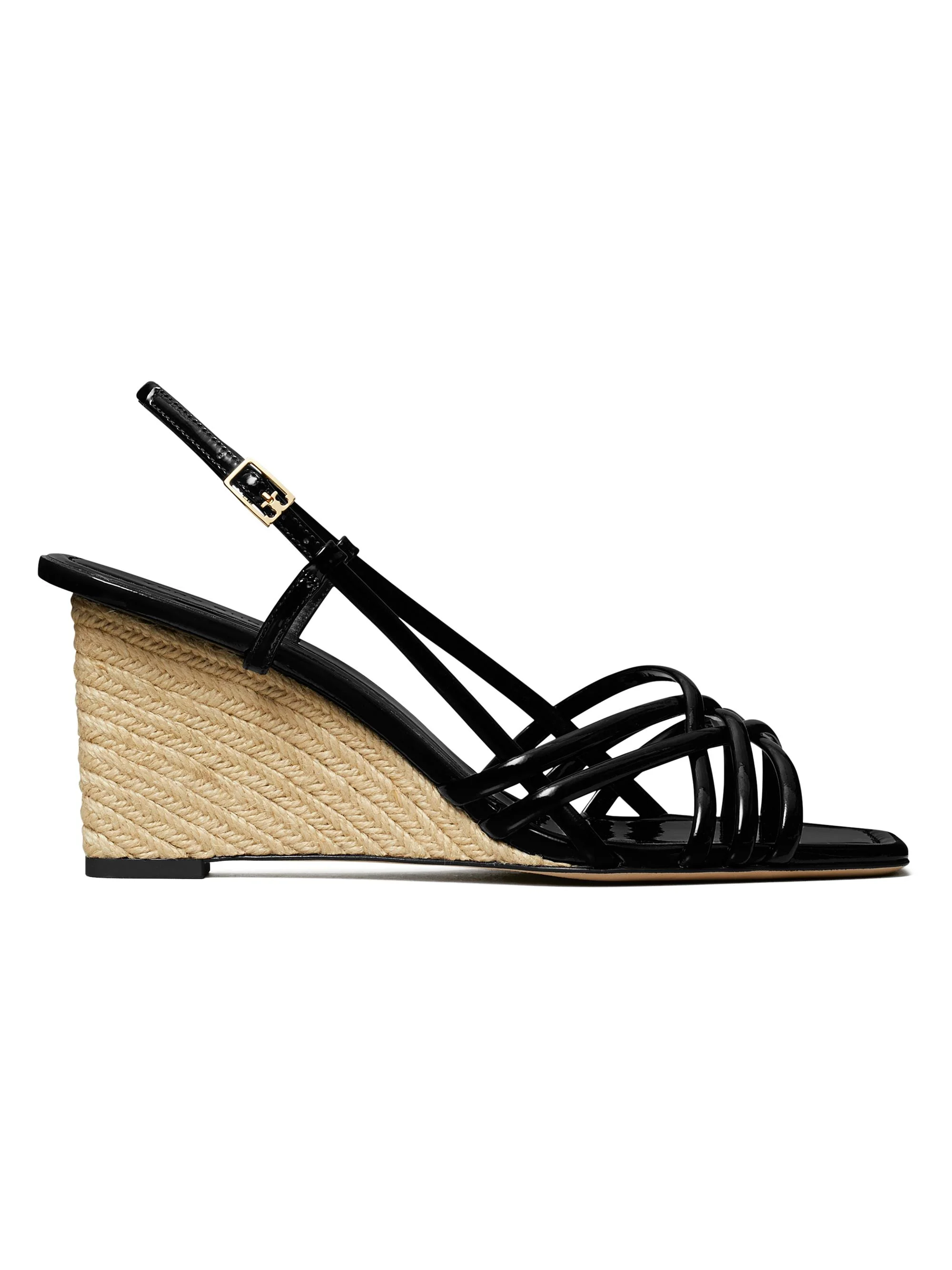 Women's Multi Strap 75MM Wedge Sandals - Perfect Black - 1