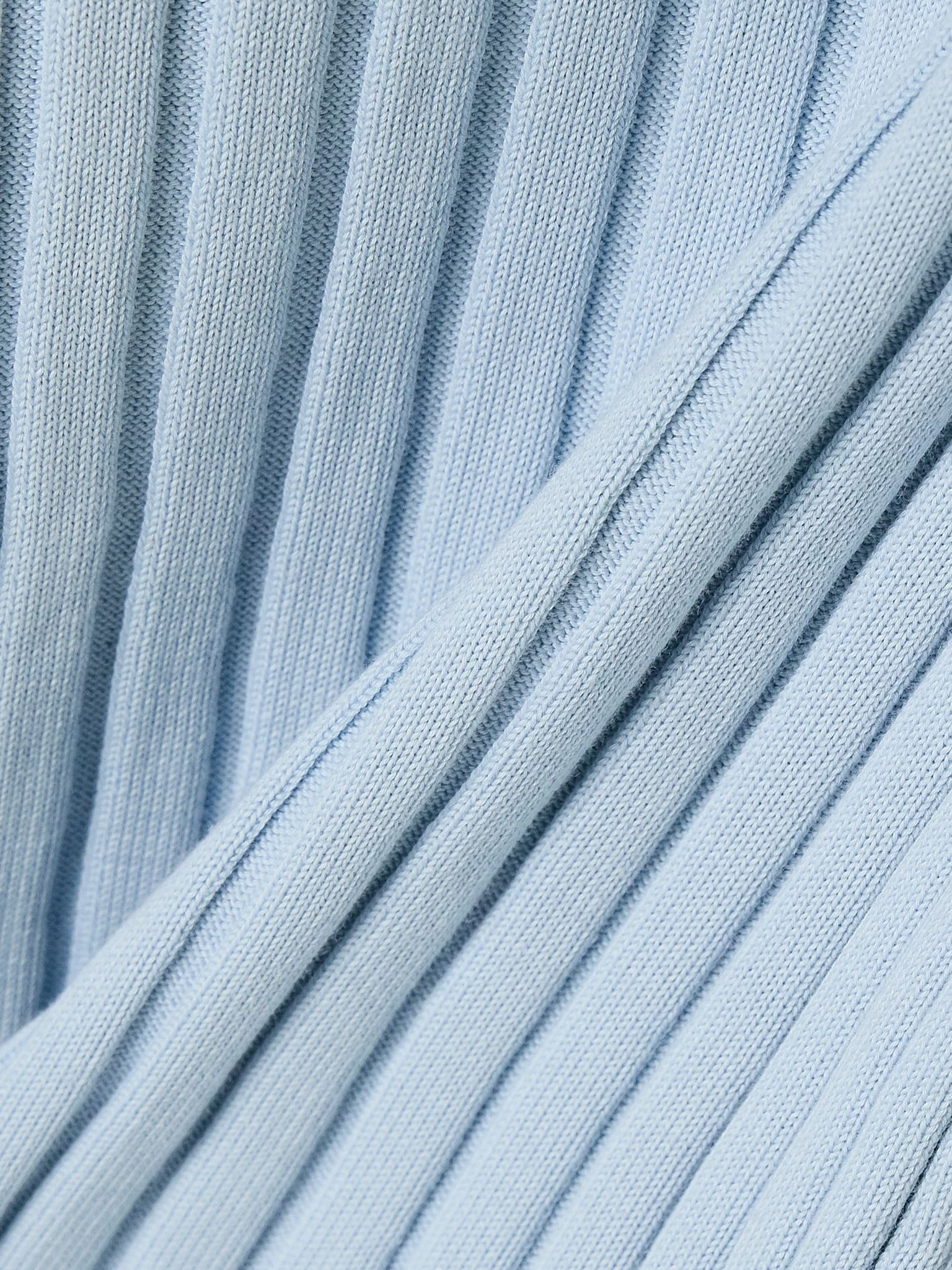 Ribbed cotton top Sky blue - 4