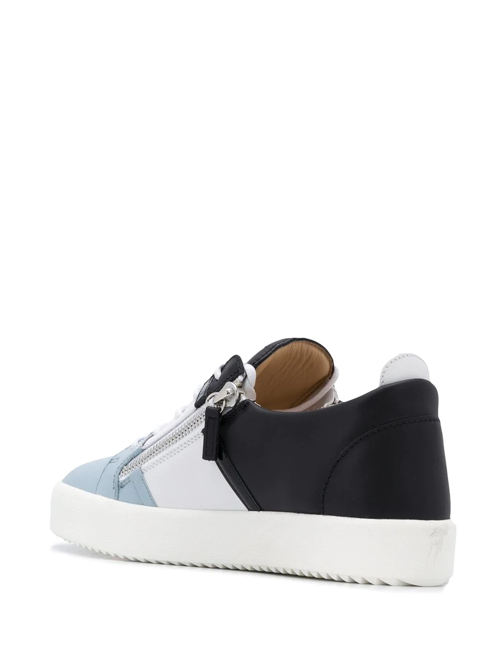 colour block low-top sneakers - 3