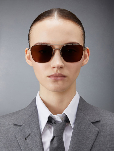 Thom Browne Titanium Aviator Sunglasses outlook