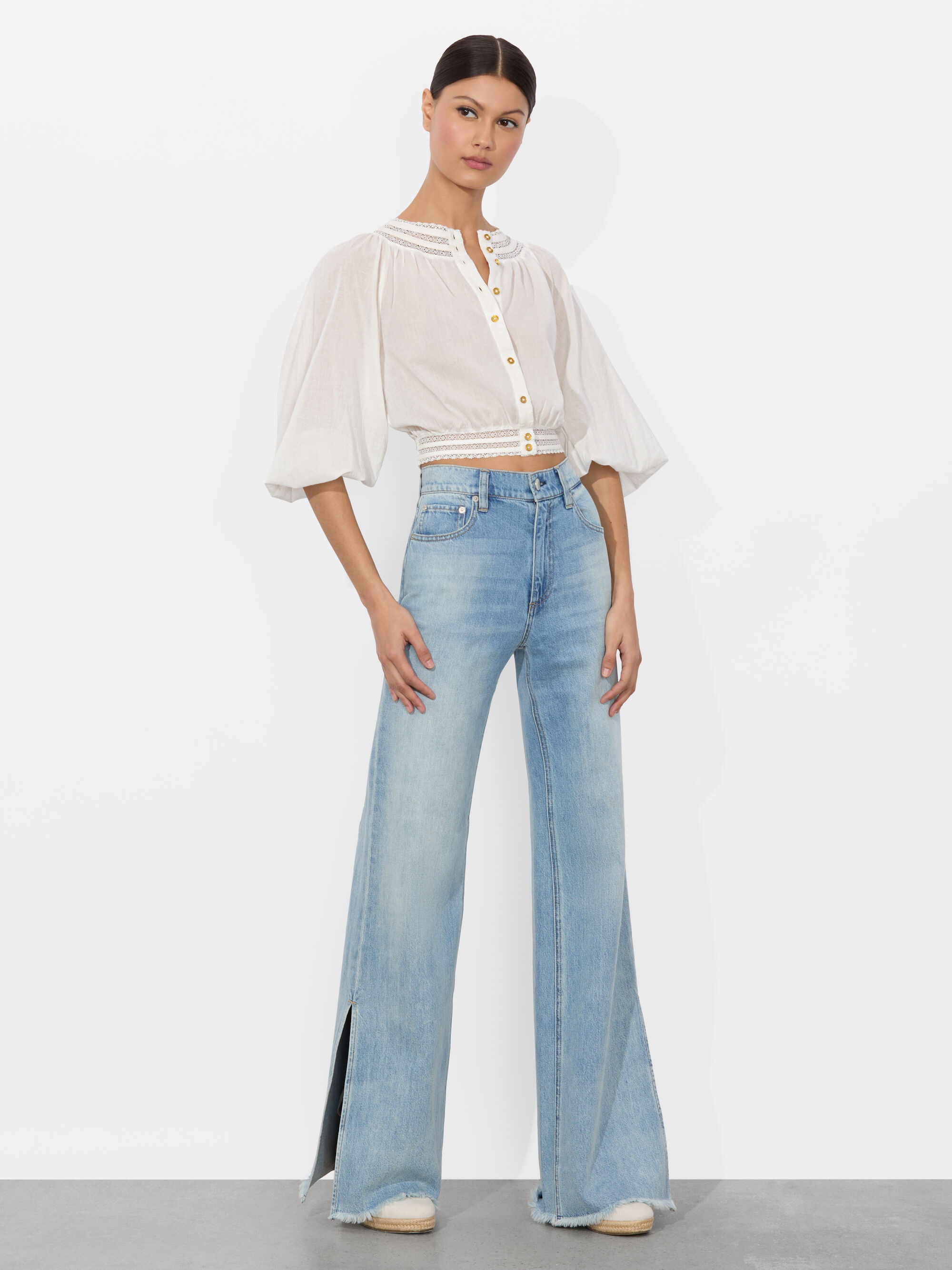 CHERELLE BUTTON DOWN BLOUSE - 6