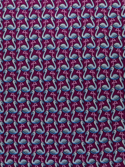 Salvatore Ferragamo flamingo-print silk tie outlook