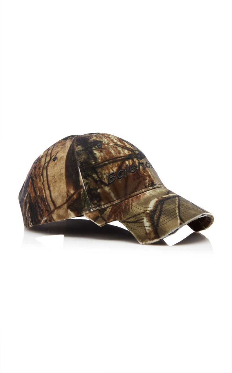 BALENCIAGA Logo-Embroidered Camouflage Cap brown outlook