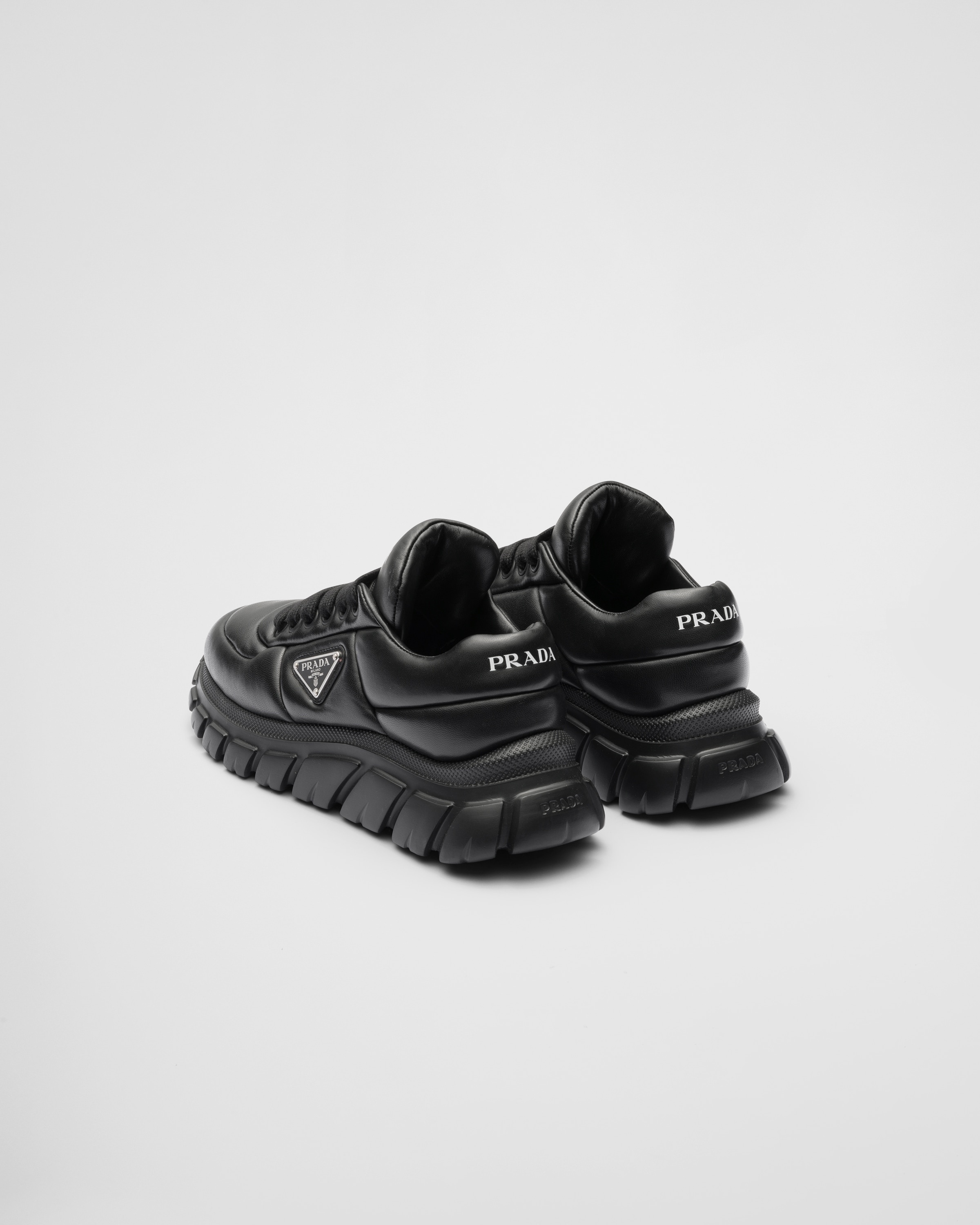 Padded nappa leather sneakers - 5